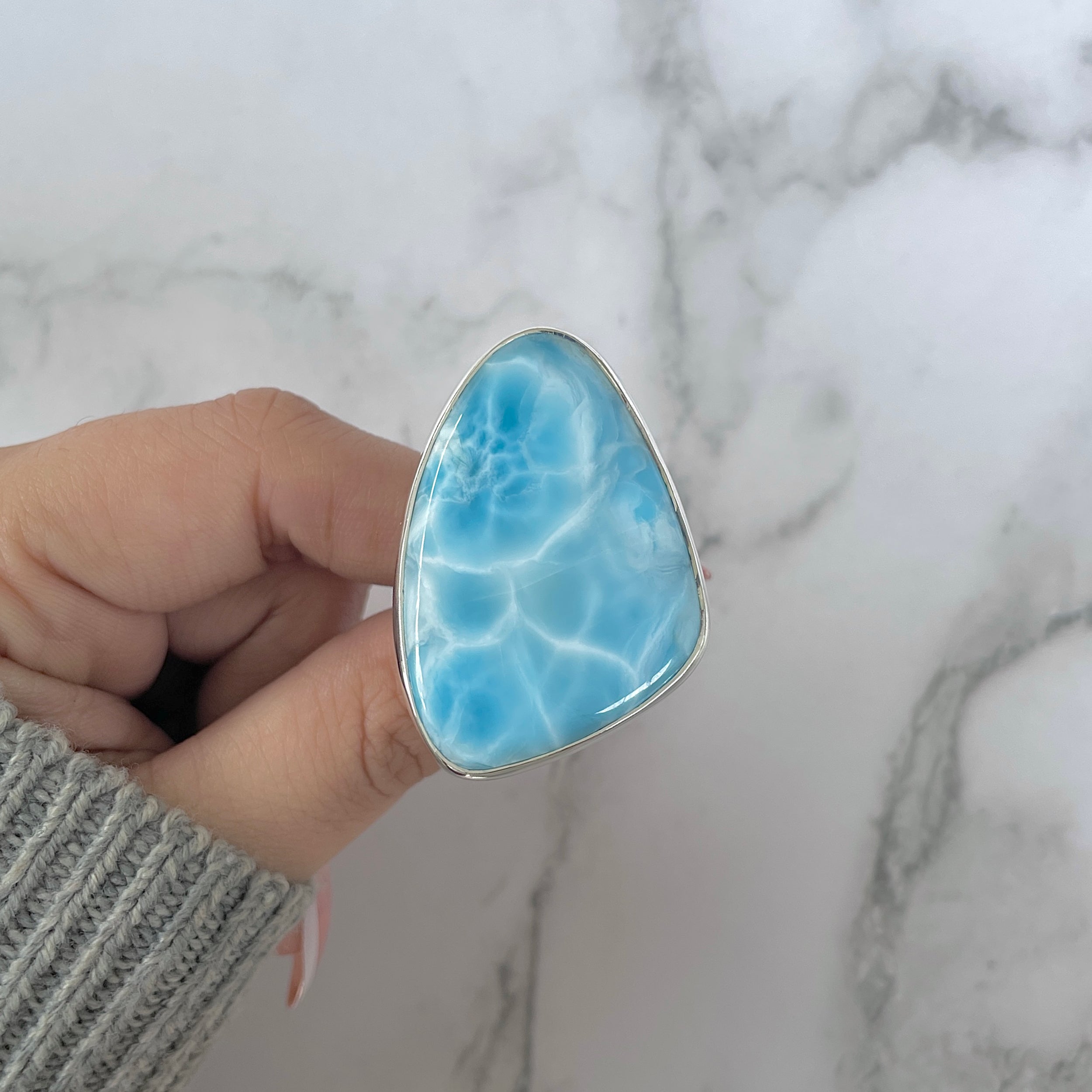 Larimar Adjustable Ring-(LAR-R-1170.)