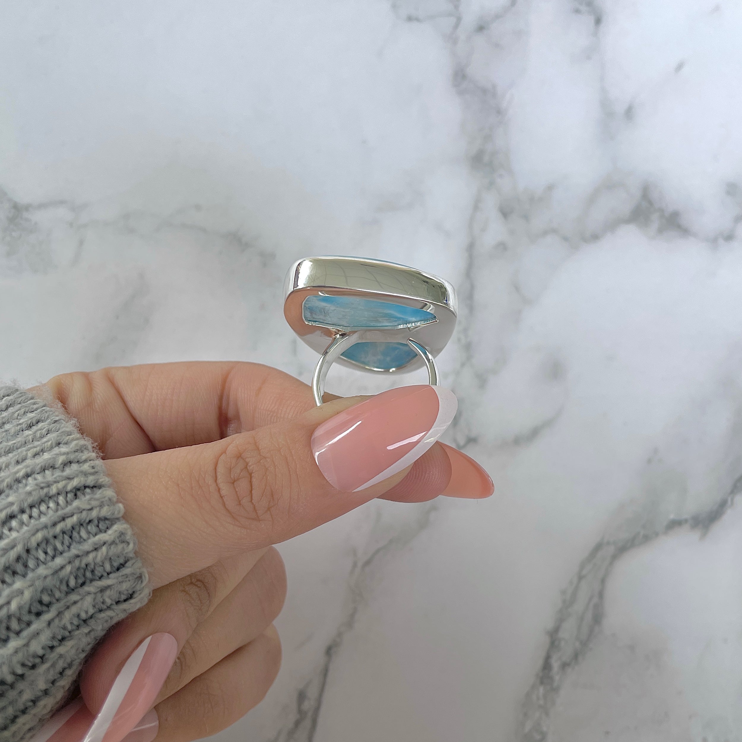 Larimar Adjustable Ring-(LAR-R-1170.)