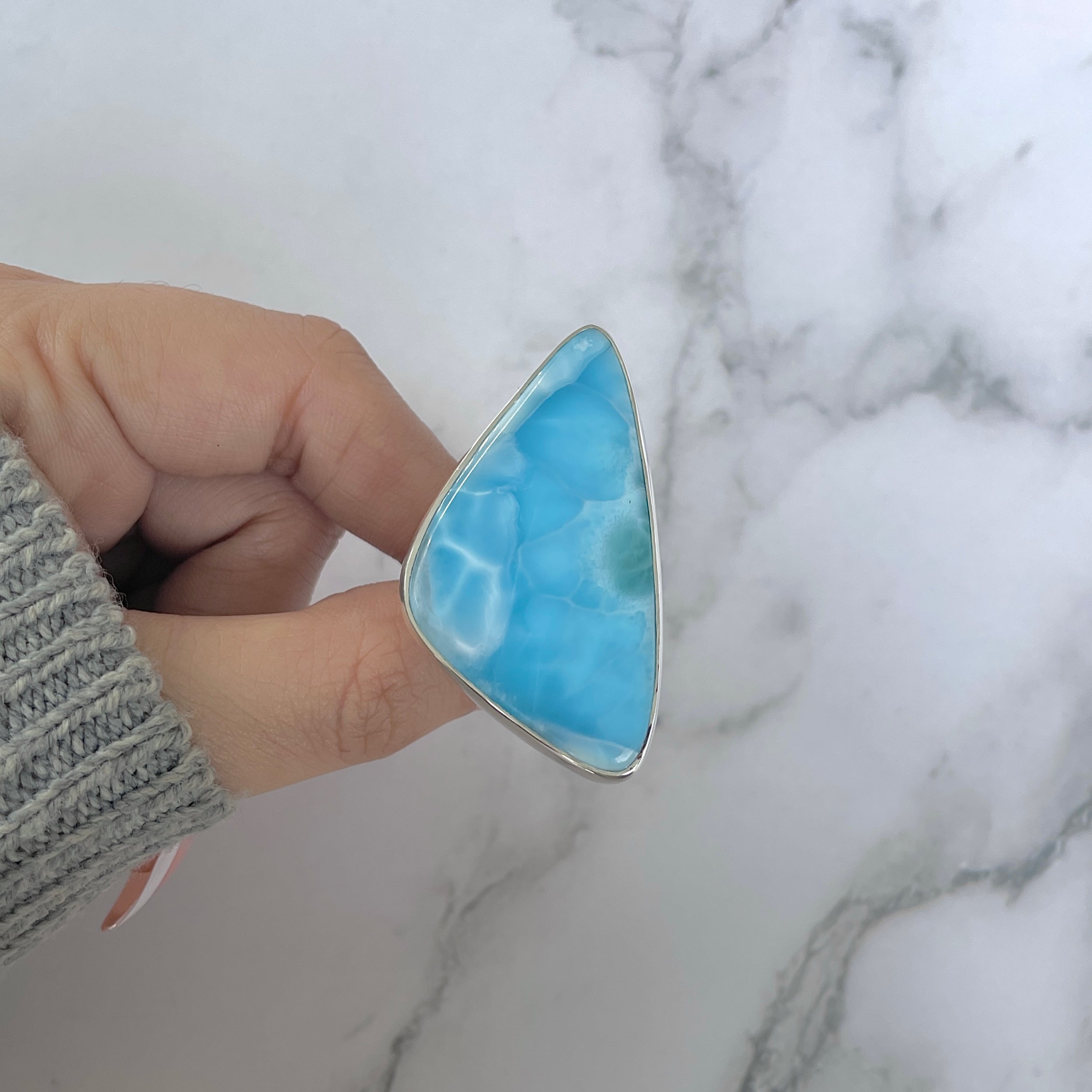 Larimar Adjustable Ring-(LAR-R-1171.)