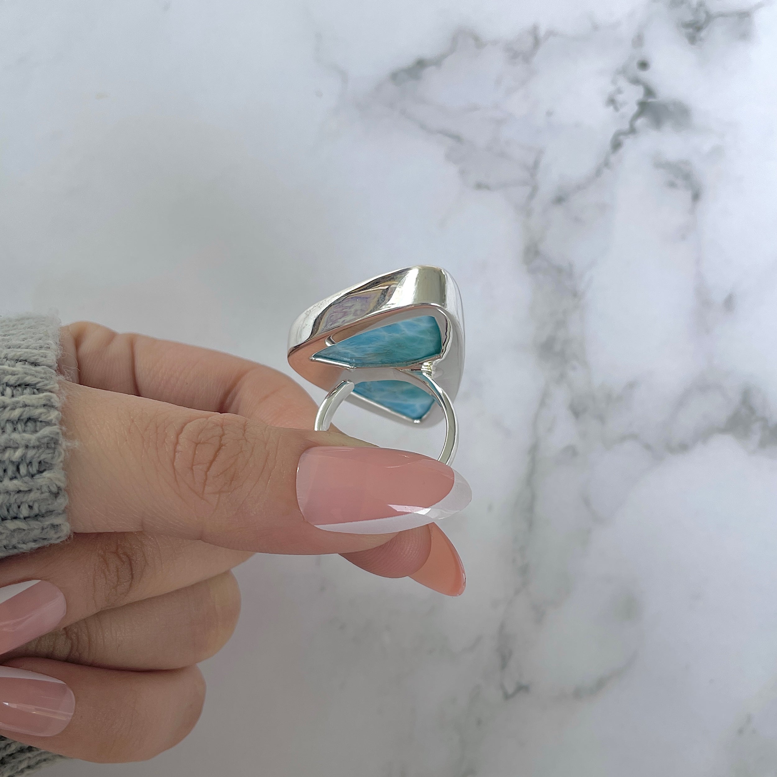 Larimar Adjustable Ring-(LAR-R-1171.)