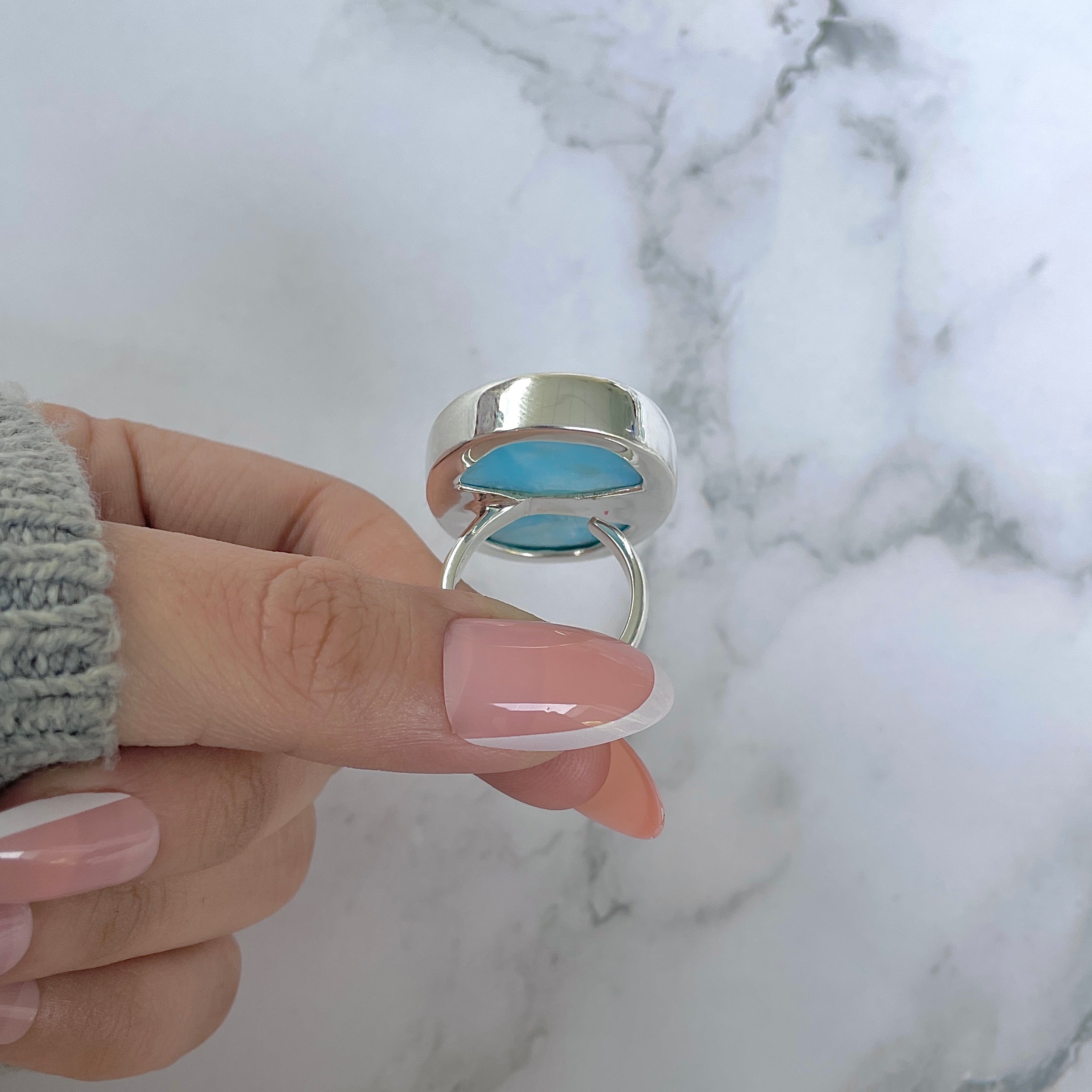 Larimar Adjustable Ring-(LAR-R-1174.)