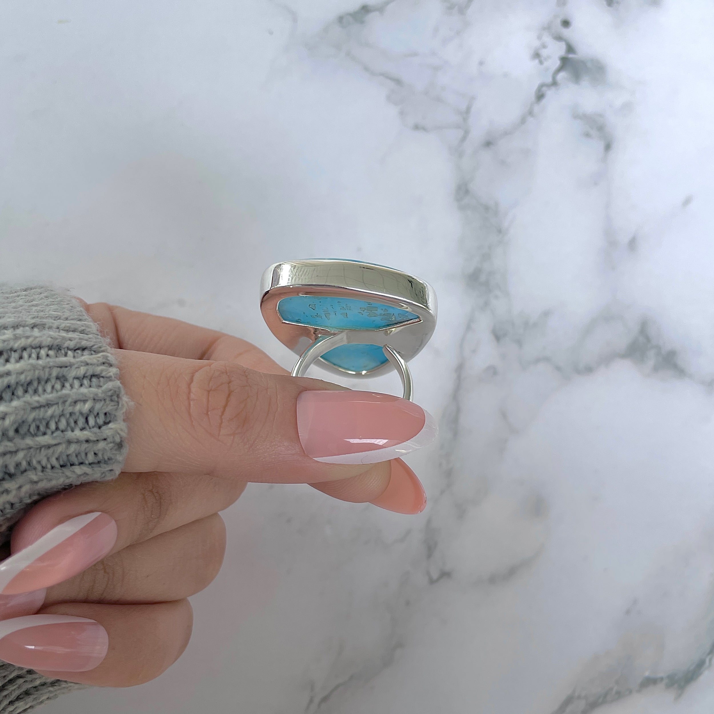 Larimar Adjustable Ring-(LAR-R-1178.)