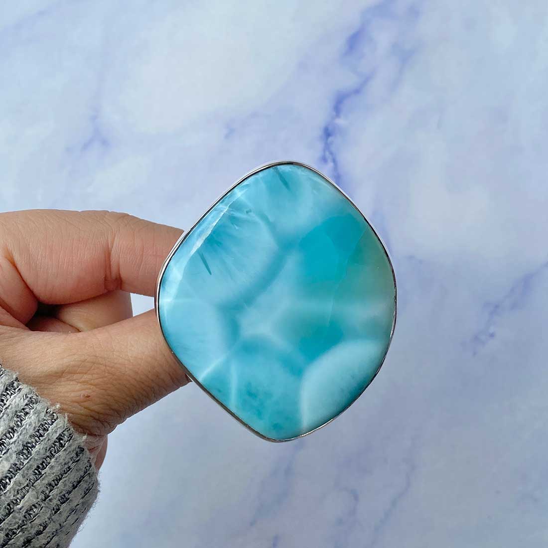 Larimar Adjustable Ring-(LAR-R-118.)
