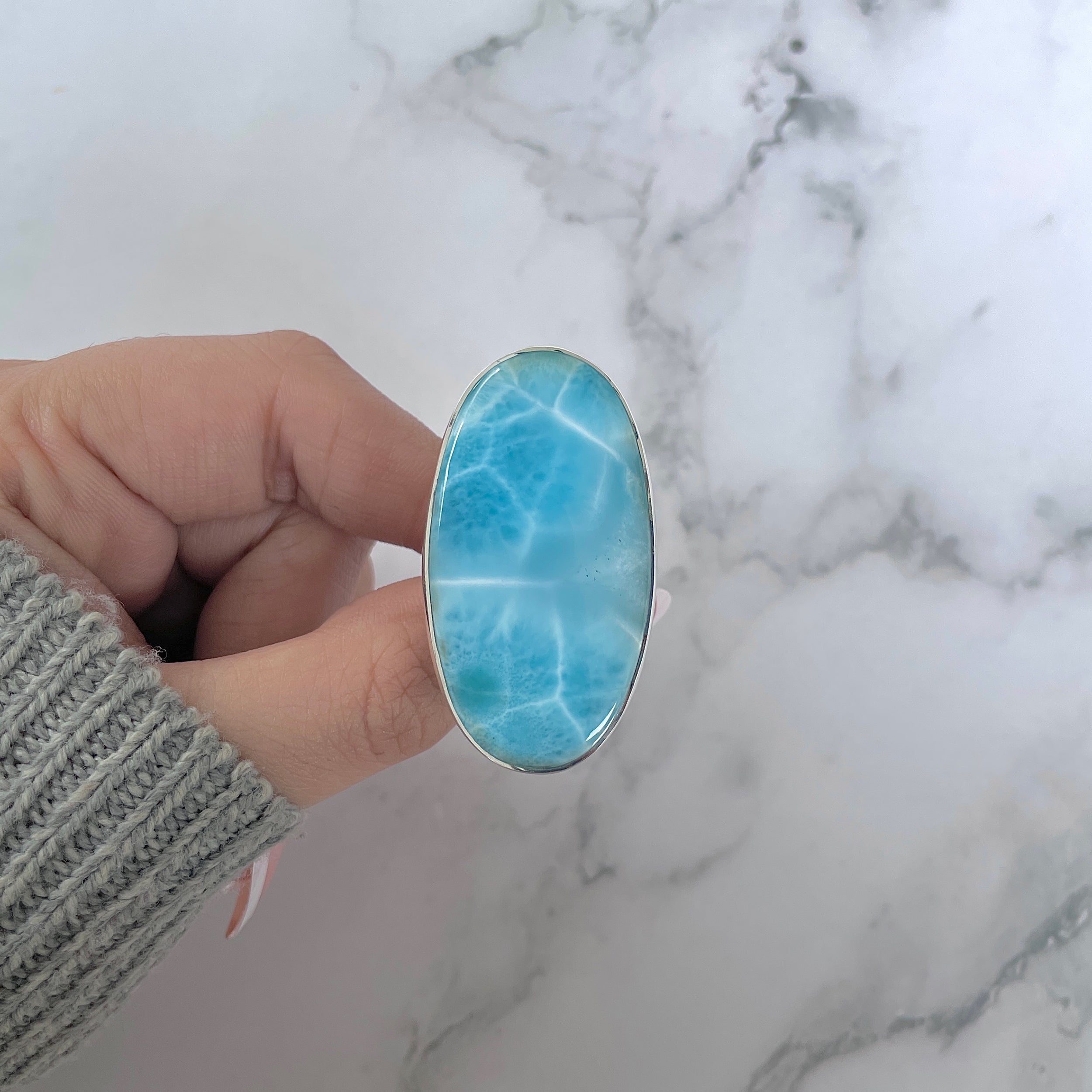 Larimar Adjustable Ring-(LAR-R-1180.)