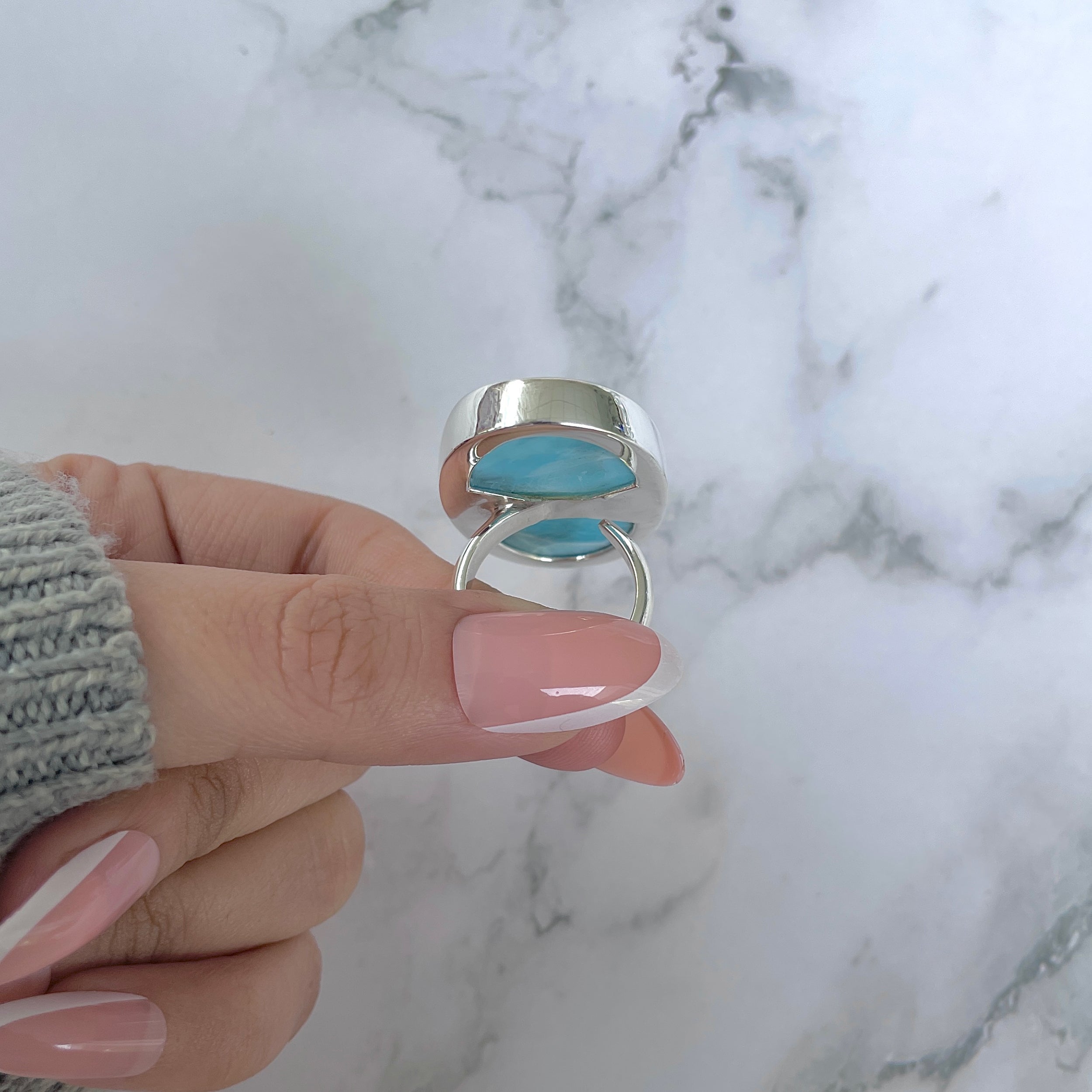 Larimar Adjustable Ring-(LAR-R-1180.)