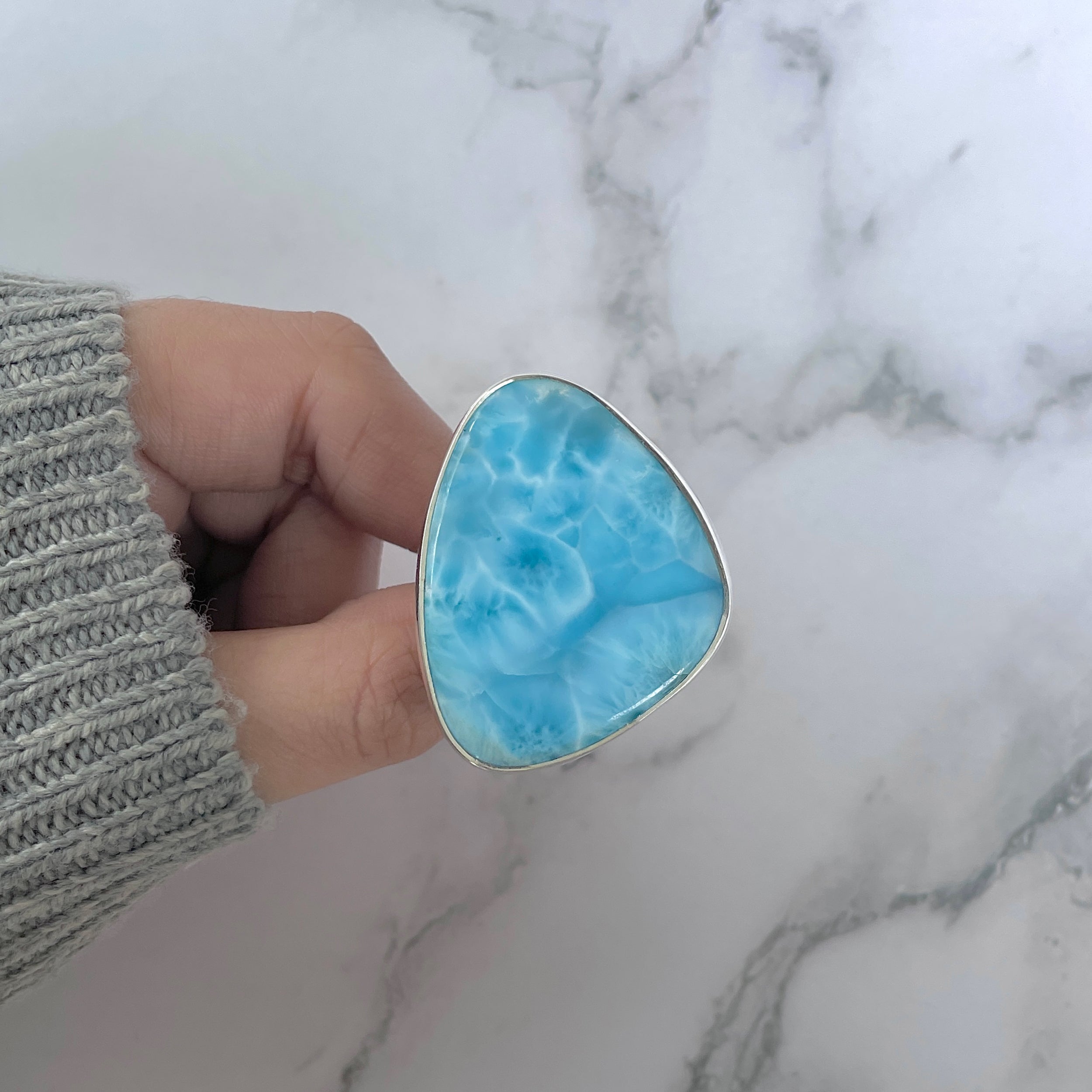 Larimar Adjustable Ring-(LAR-R-1181.)