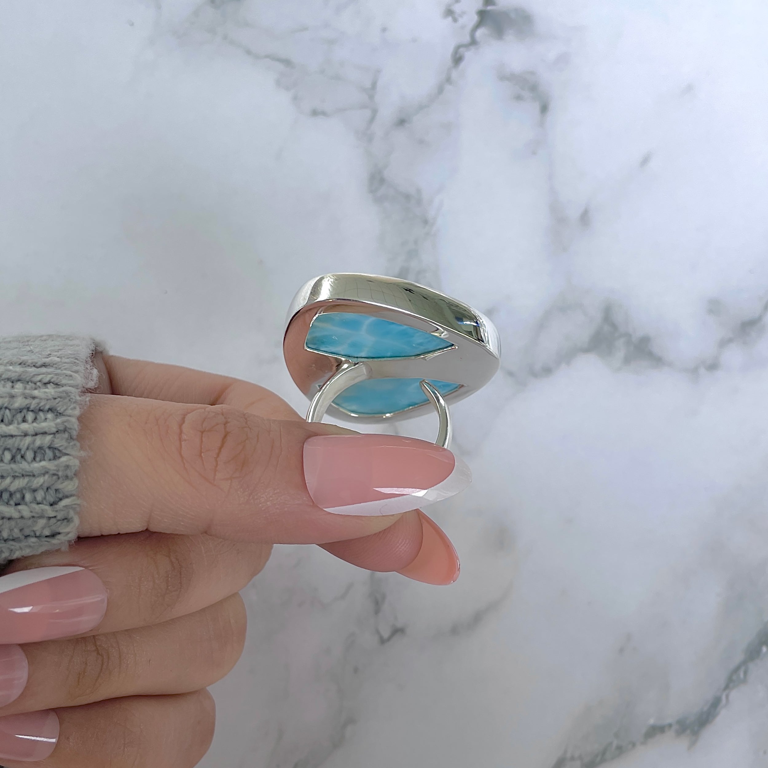 Larimar Adjustable Ring-(LAR-R-1181.)
