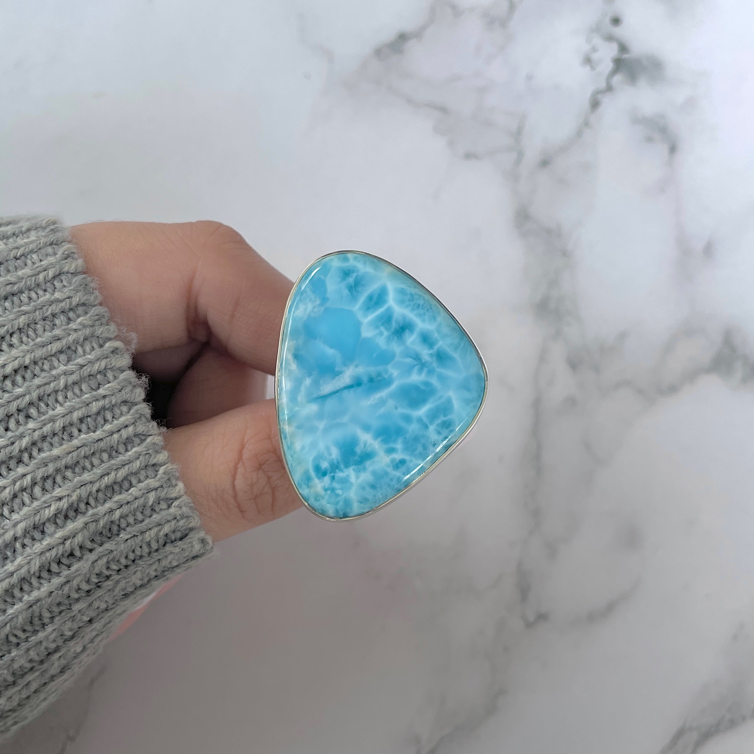 Larimar Adjustable Ring-(LAR-R-1183.)