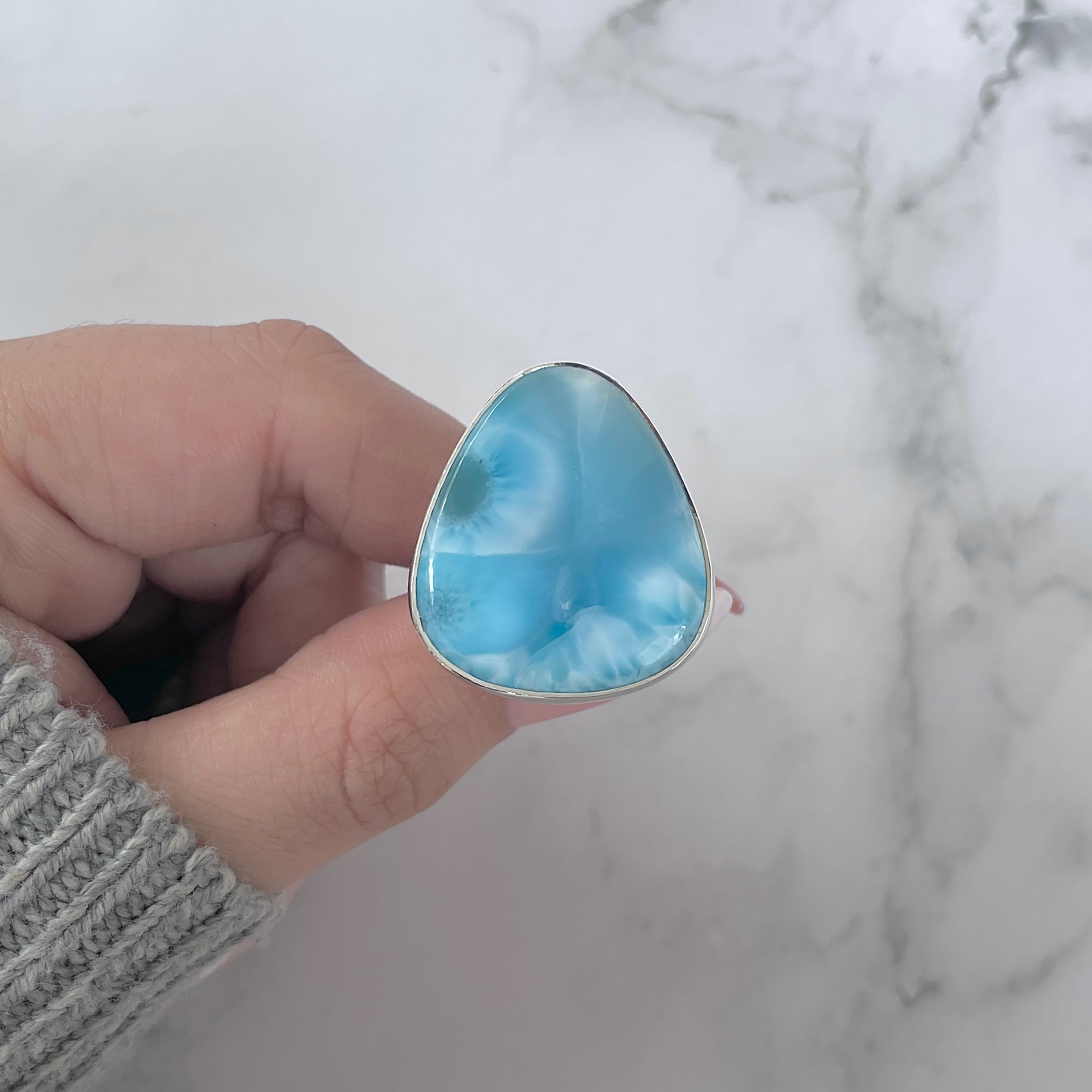 Larimar Adjustable Ring-(LAR-R-1186.)