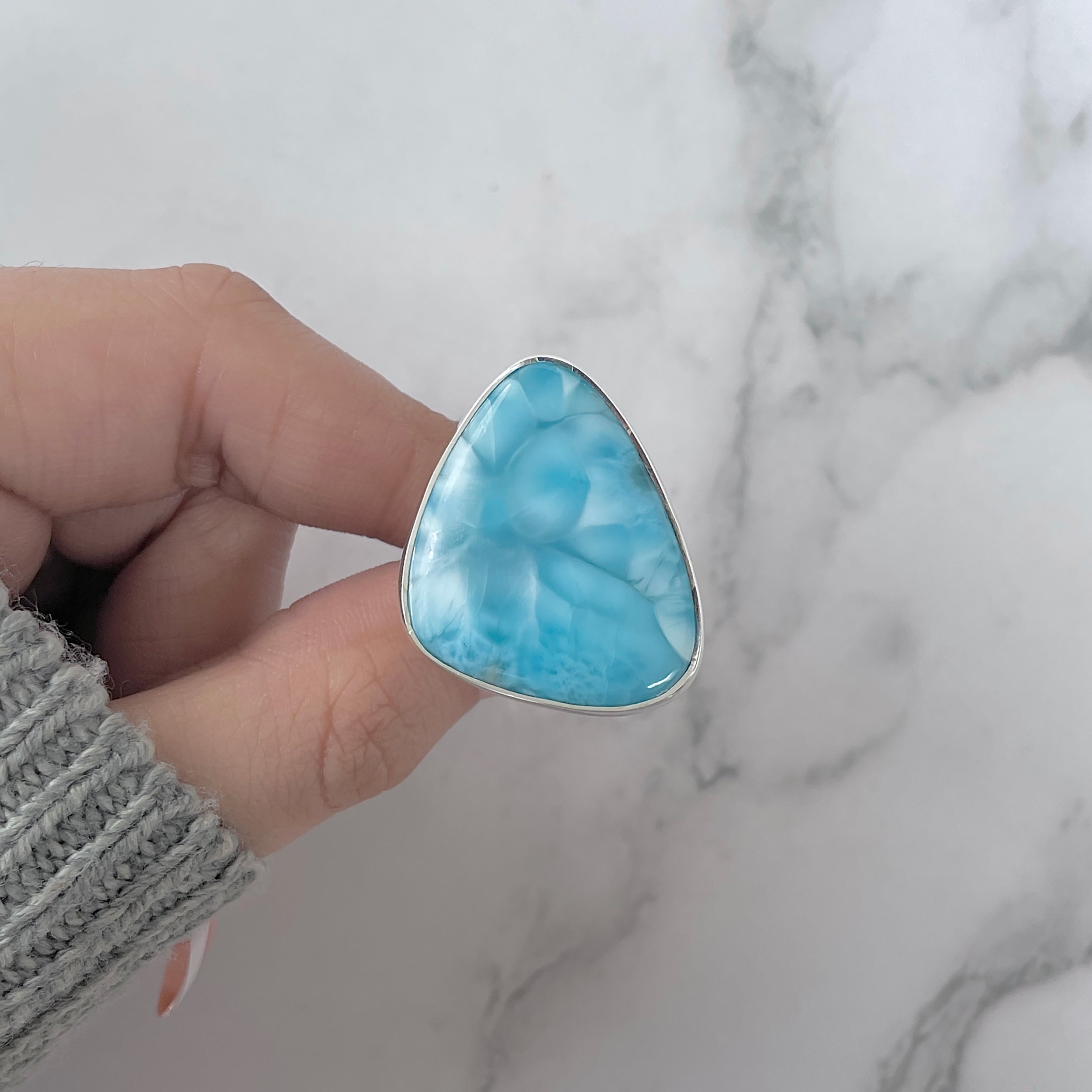 Larimar Adjustable Ring-(LAR-R-1187.)