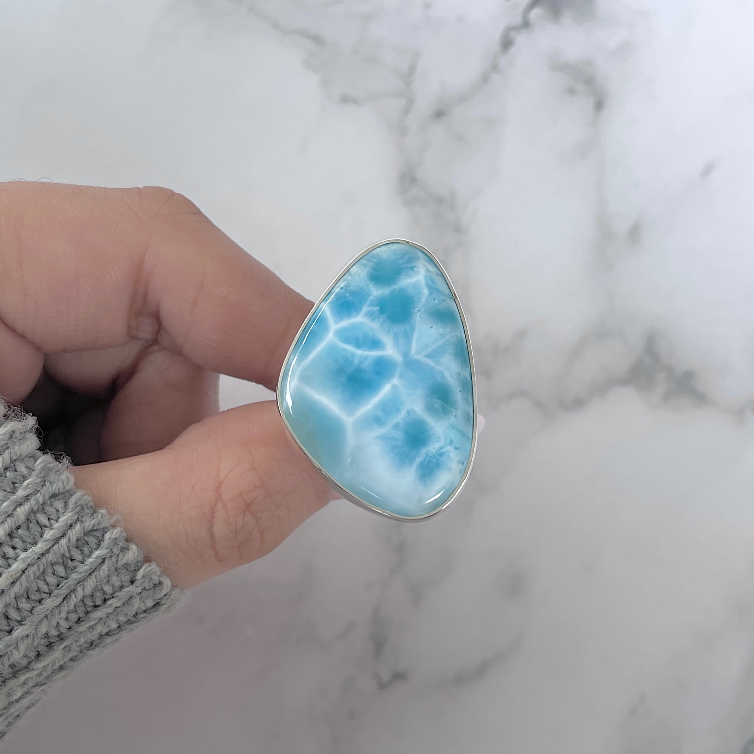 Larimar Adjustable Ring-(LAR-R-1188.)