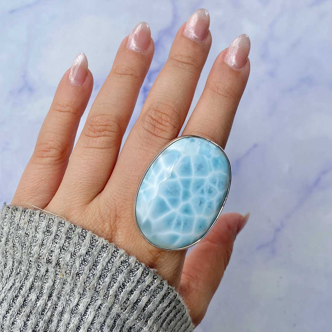 Larimar Adjustable Ring-(LAR-R-119.)