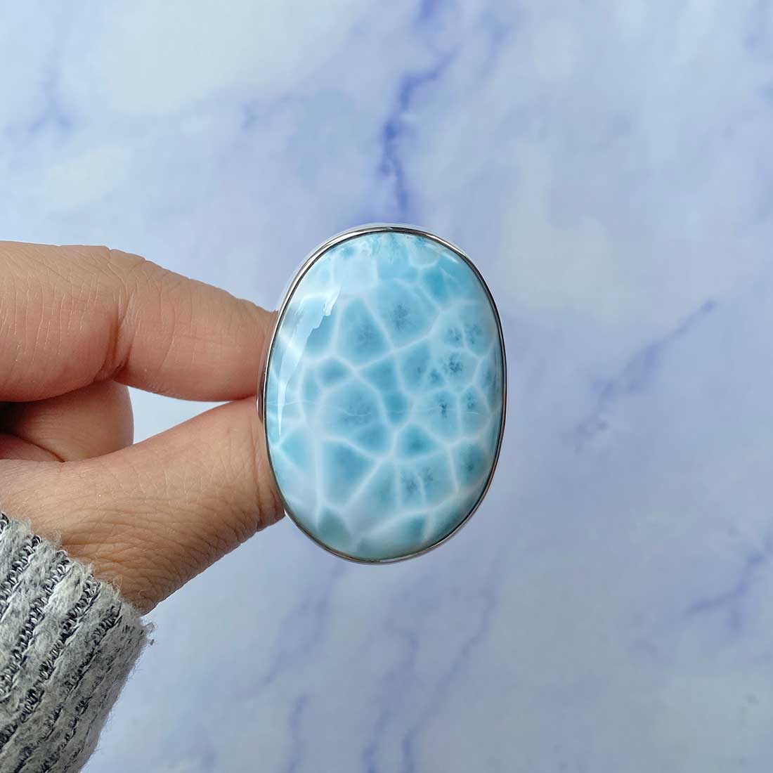 Larimar Adjustable Ring-(LAR-R-119.)