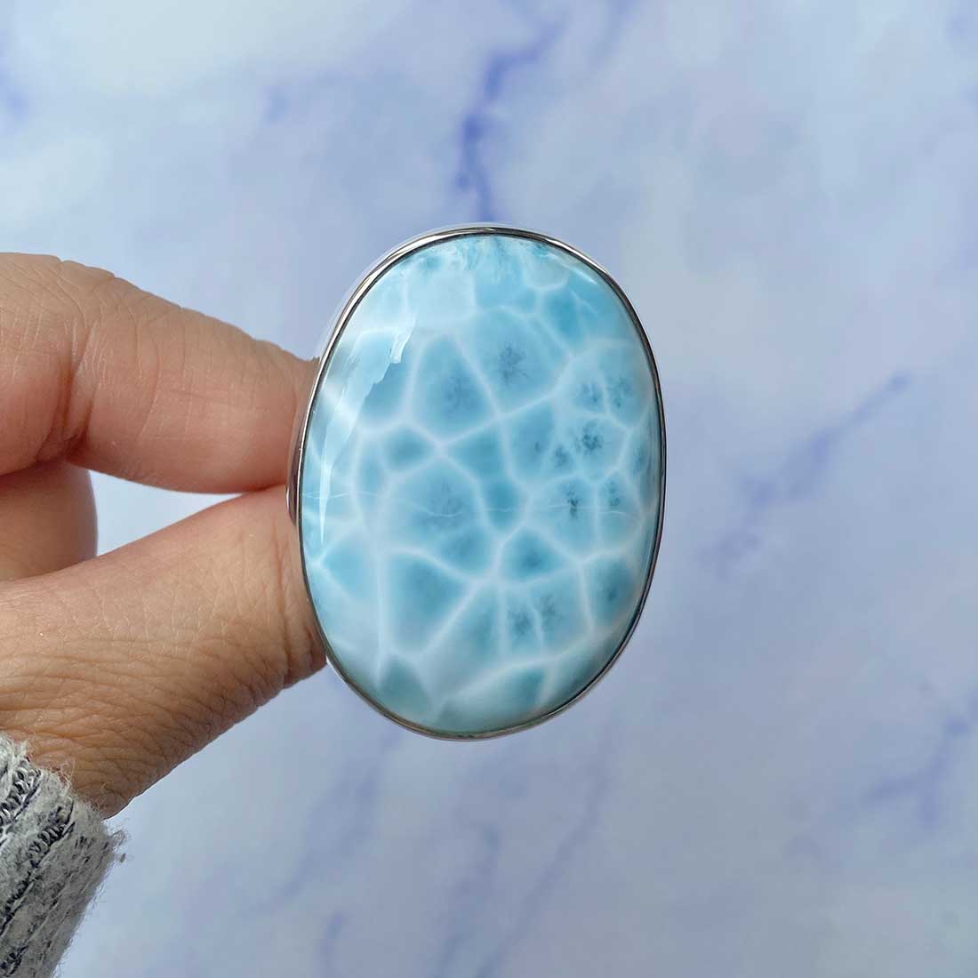 Larimar Adjustable Ring-(LAR-R-119.)