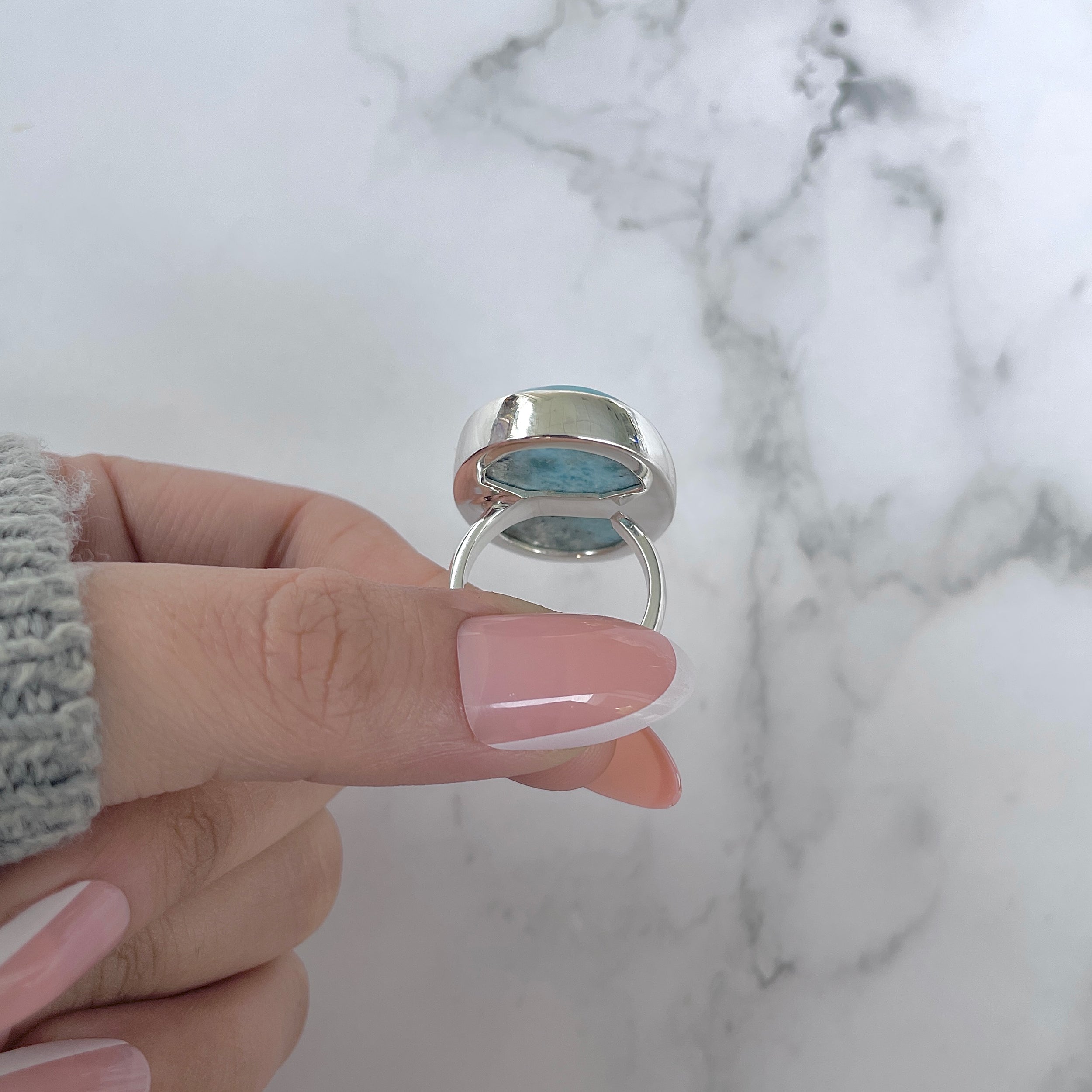 Larimar Adjustable Ring-(LAR-R-1191.)