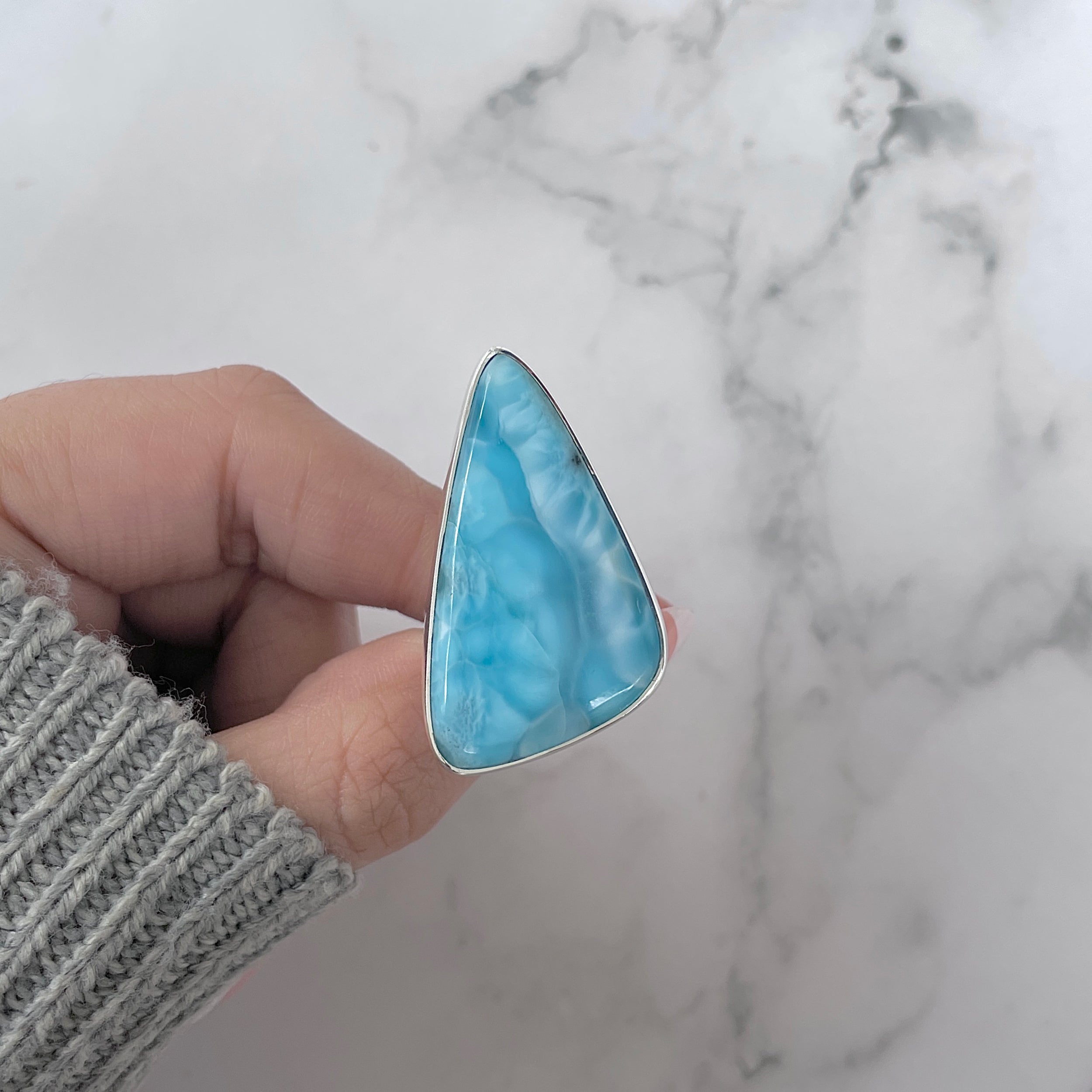 Larimar Adjustable Ring-(LAR-R-1192.)