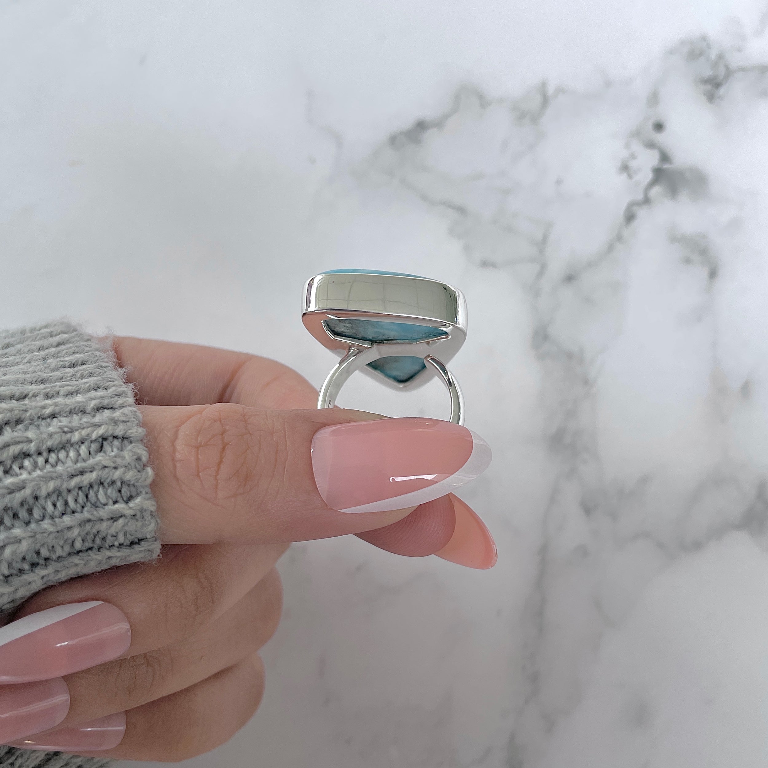 Larimar Adjustable Ring-(LAR-R-1192.)