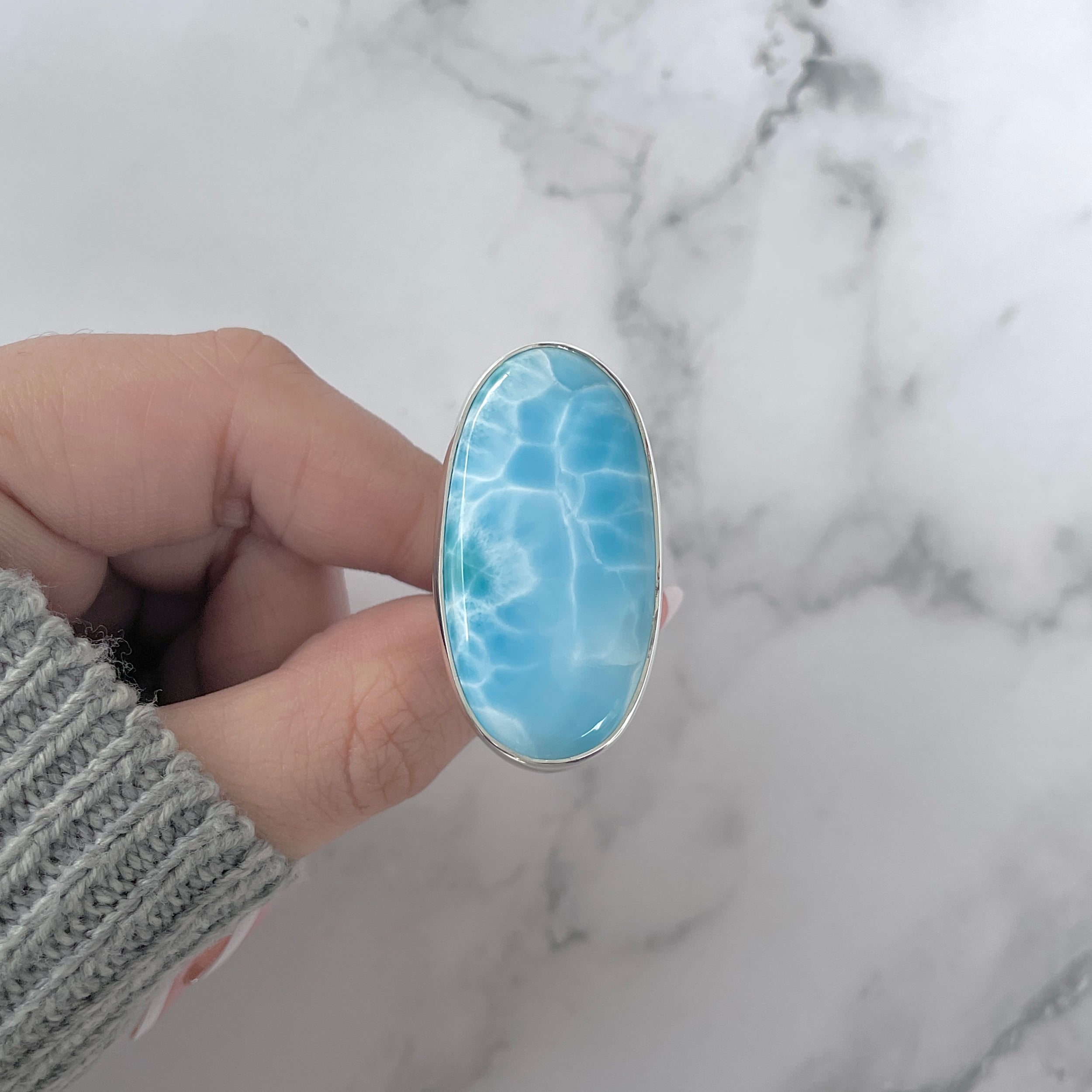 Larimar Adjustable Ring-(LAR-R-1193.)