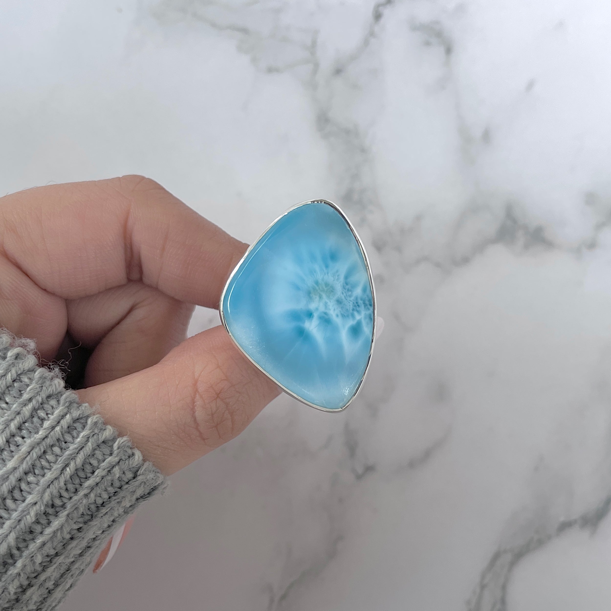 Larimar Adjustable Ring-(LAR-R-1196.)