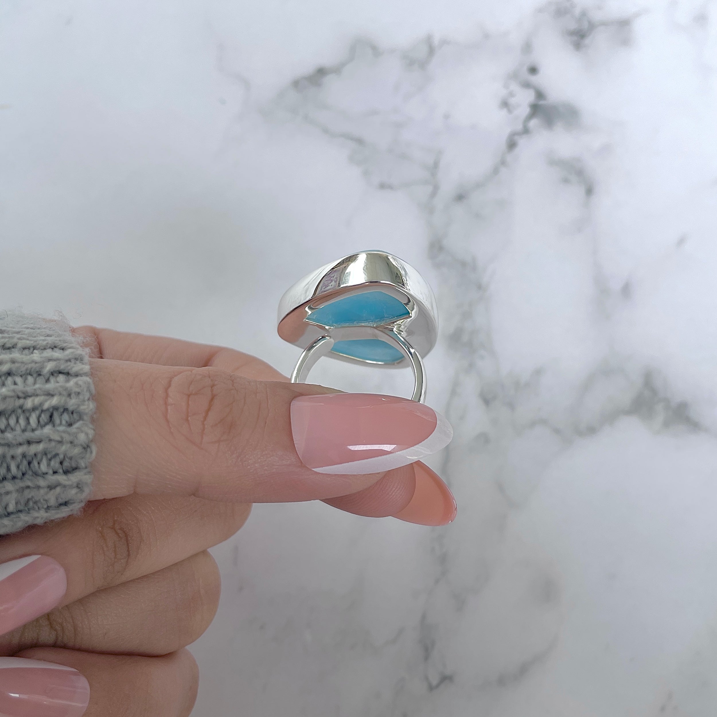 Larimar Adjustable Ring-(LAR-R-1196.)