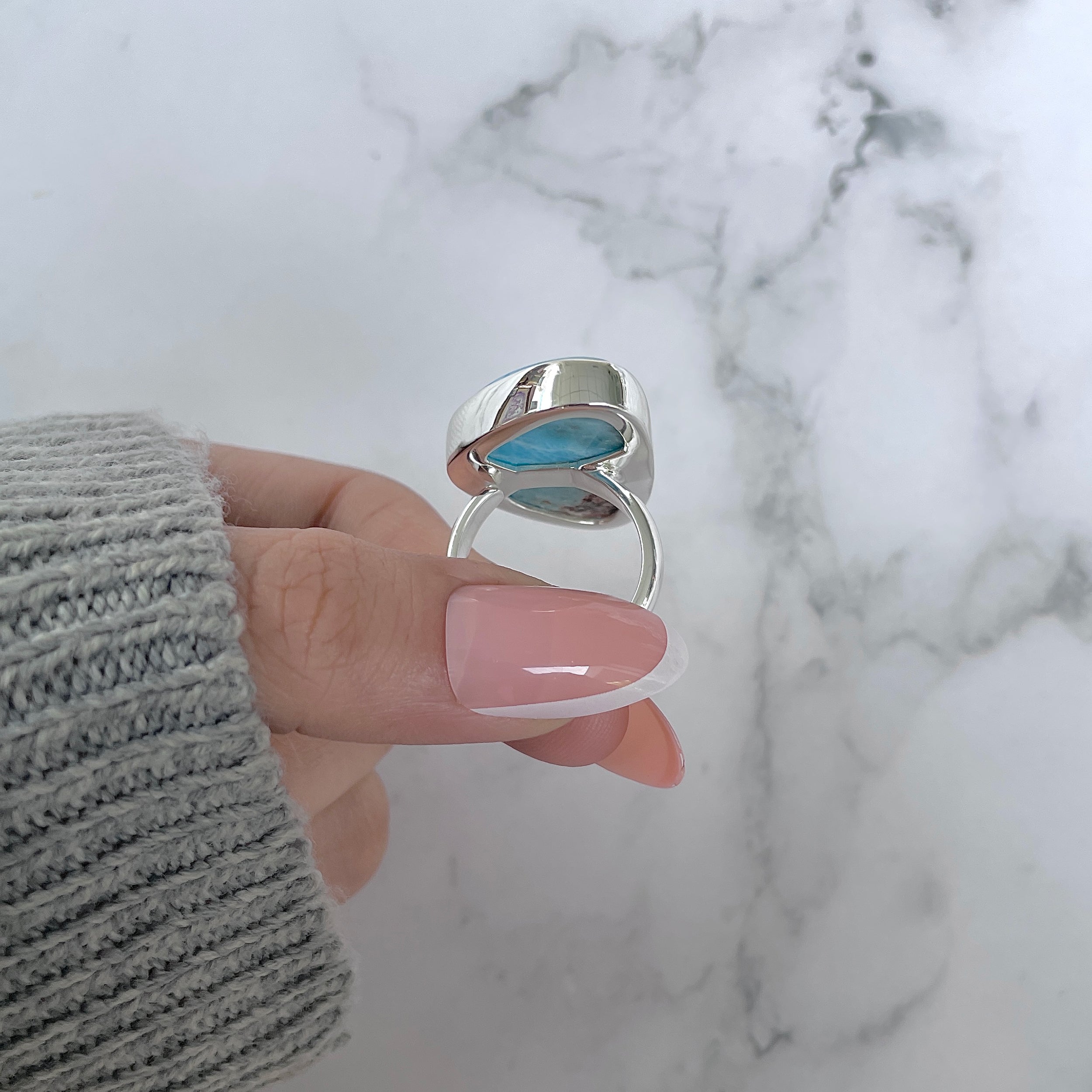 Larimar Adjustable Ring-(LAR-R-1197.)