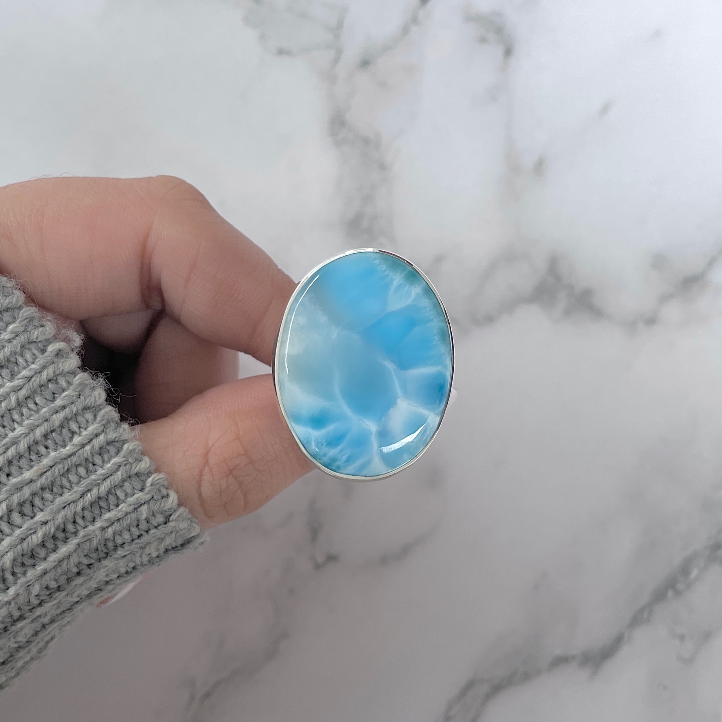 Larimar Adjustable Ring-(LAR-R-1198.)