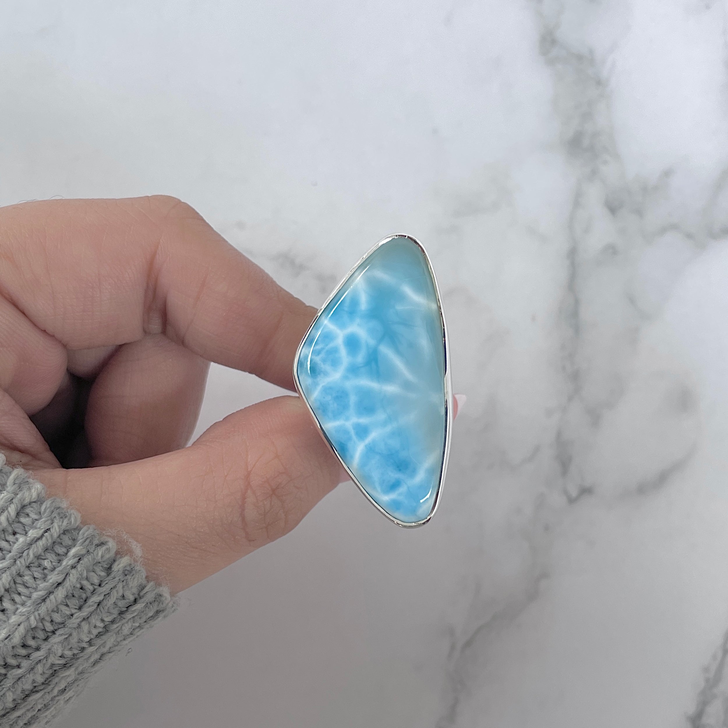 Larimar Adjustable Ring-(LAR-R-1199.)