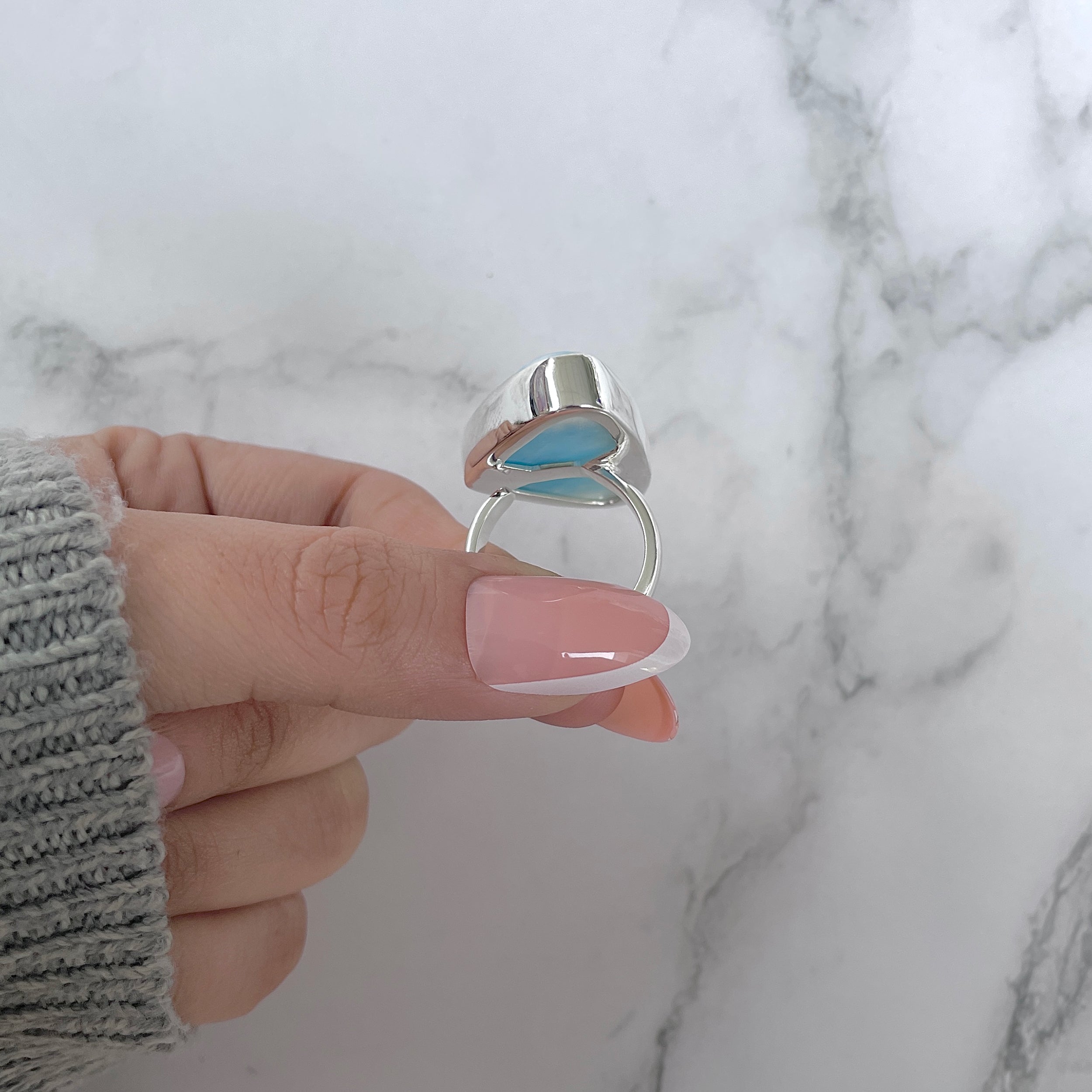 Larimar Adjustable Ring-(LAR-R-1199.)