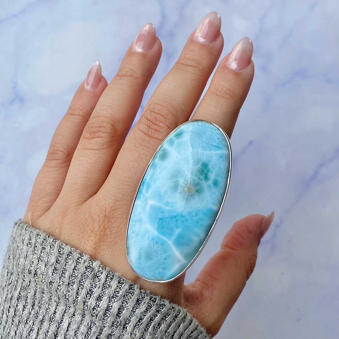 Larimar Adjustable Ring-(LAR-R-120.)