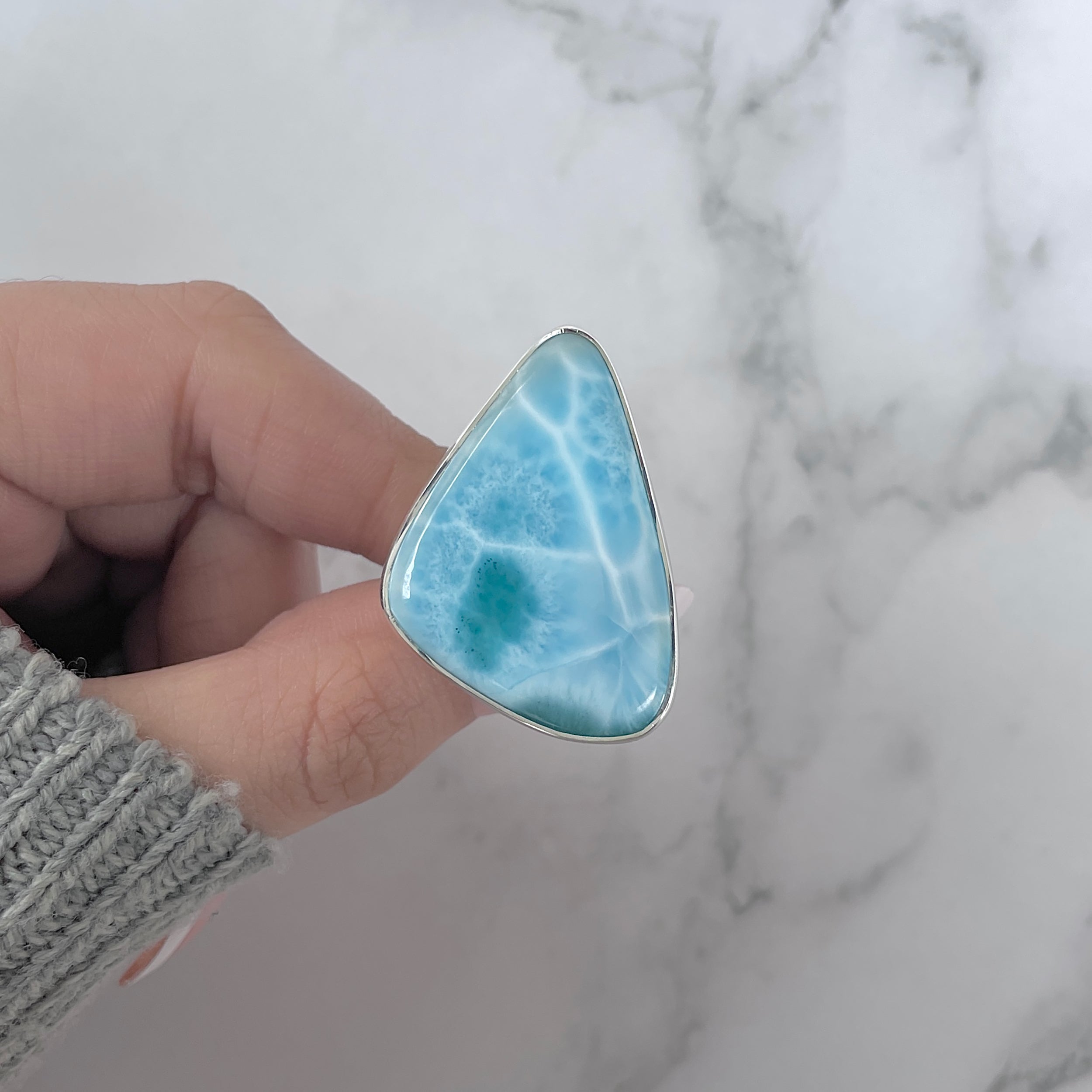 Larimar Adjustable Ring-(LAR-R-1200.)