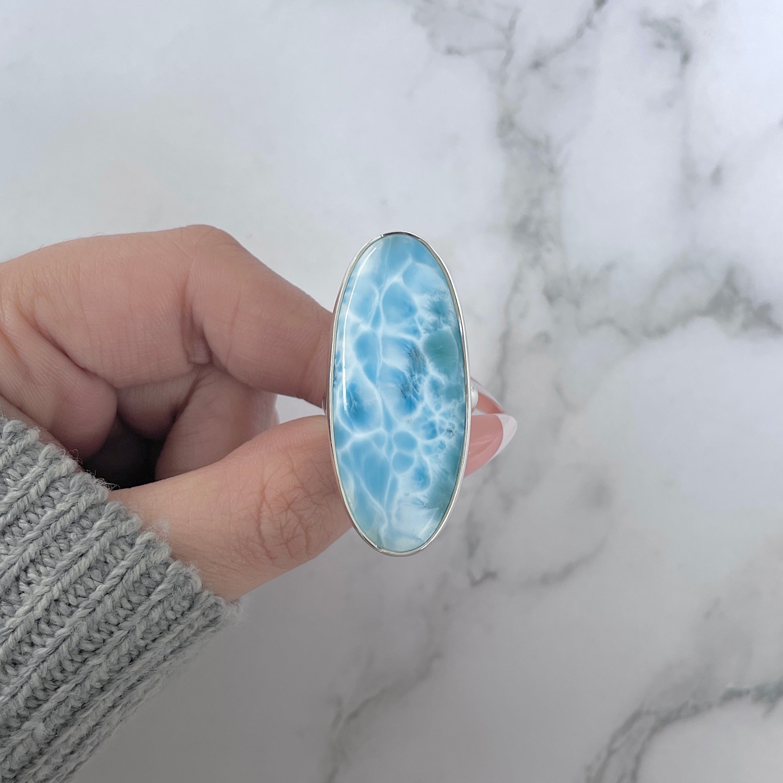 Larimar Adjustable Ring-(LAR-R-1201.)