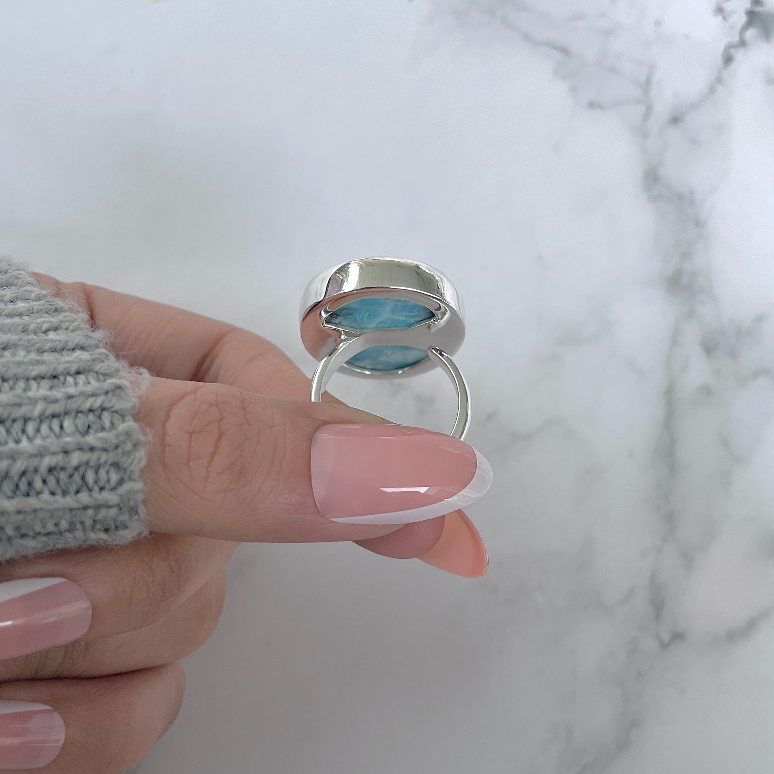 Larimar Adjustable Ring-(LAR-R-1202.)