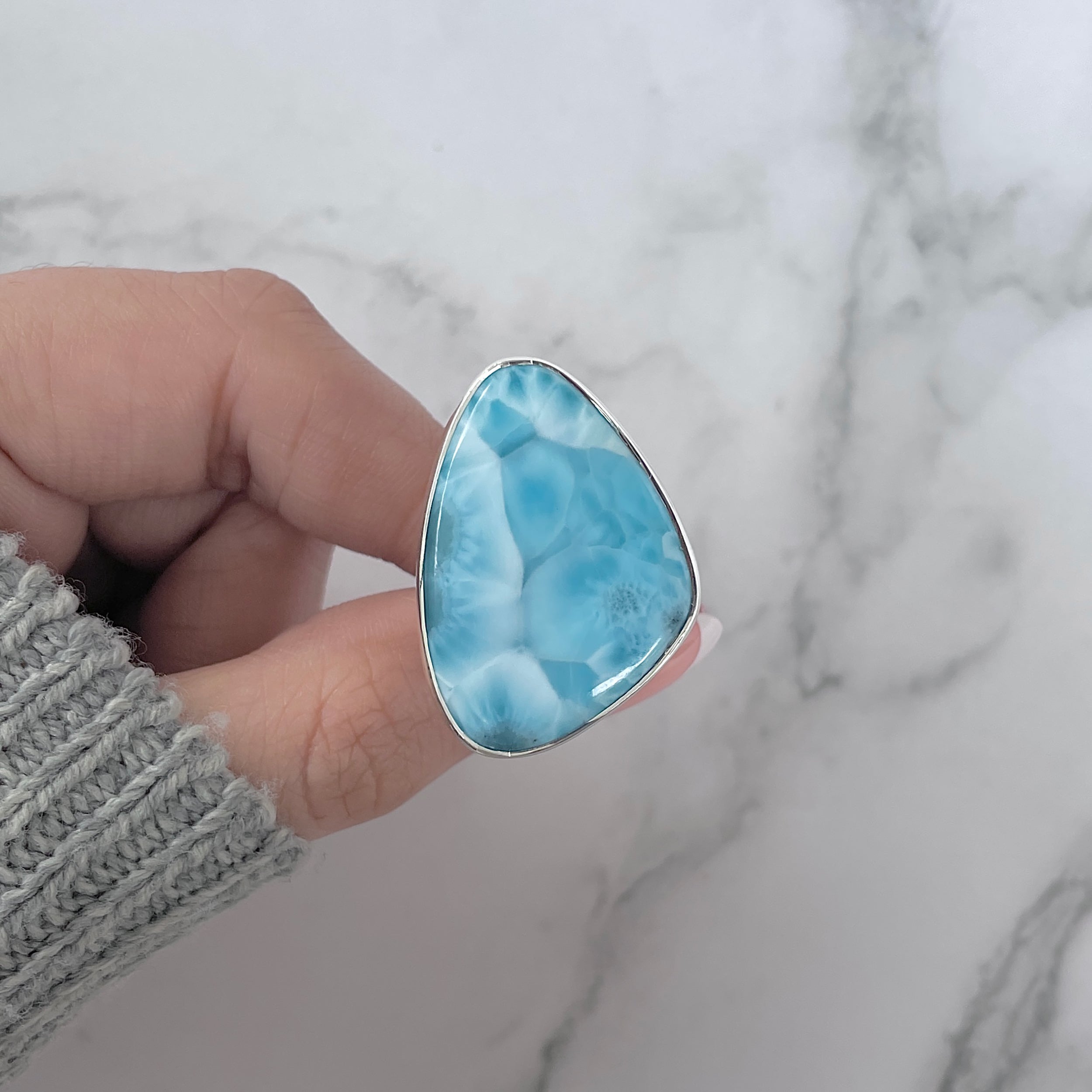 Larimar Adjustable Ring-(LAR-R-1203.)