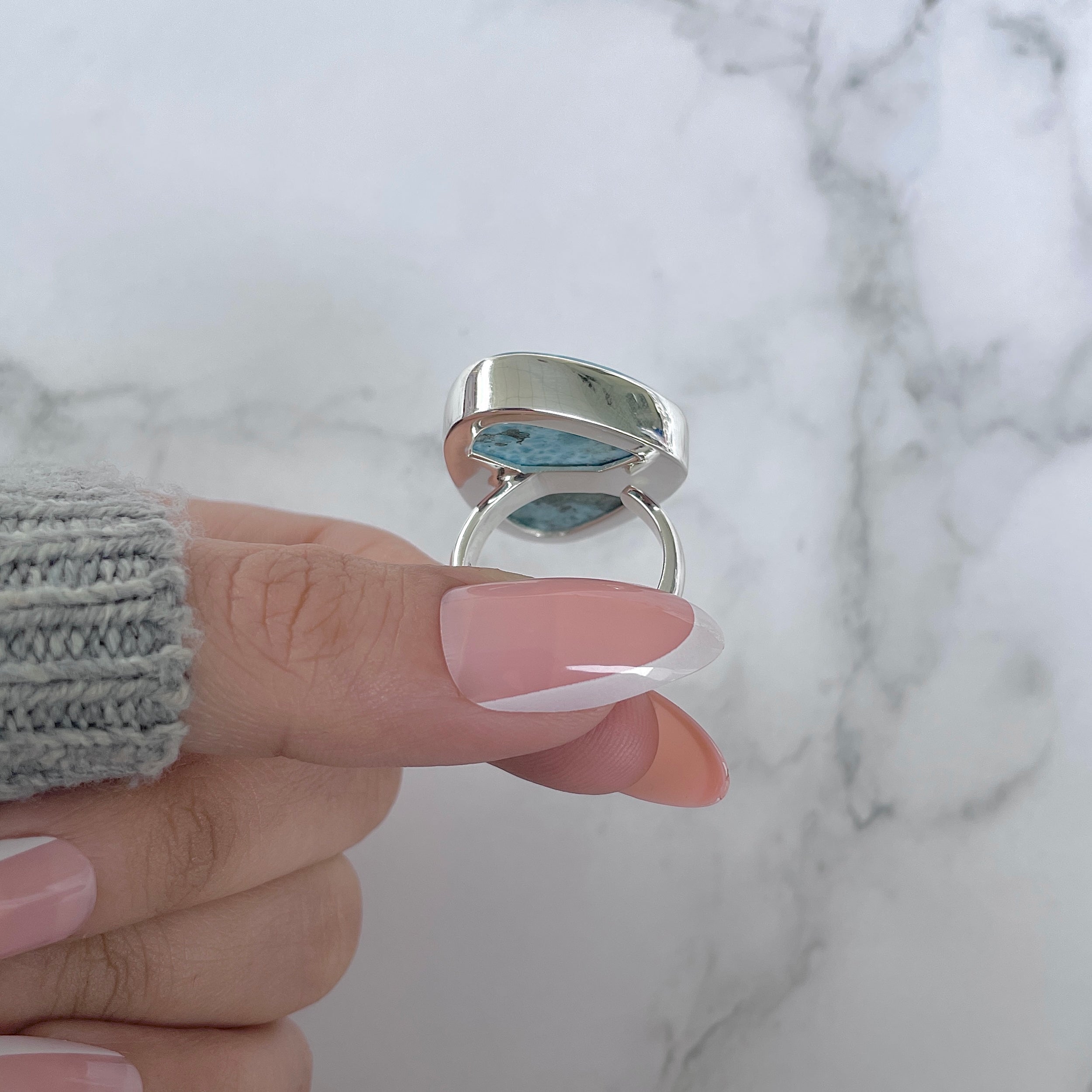 Larimar Adjustable Ring-(LAR-R-1203.)