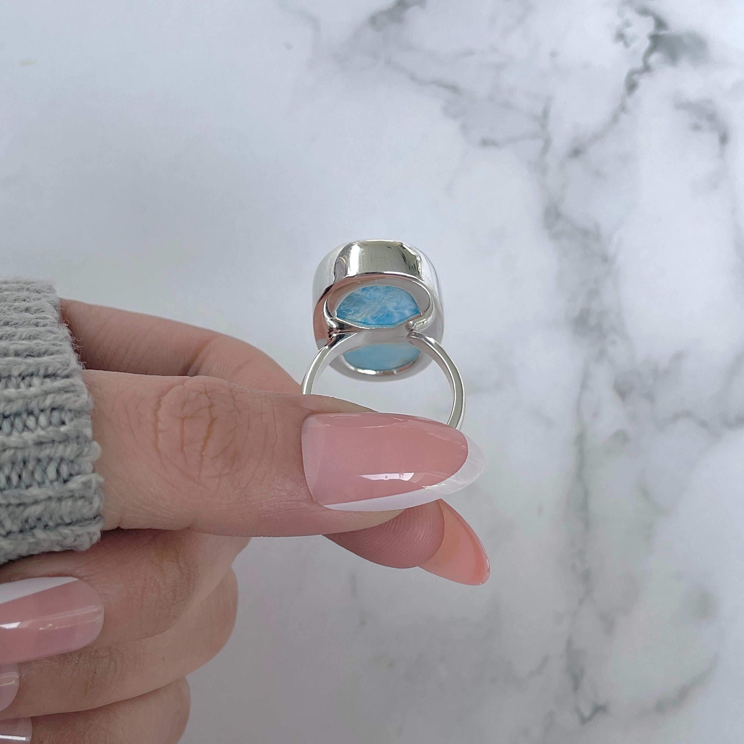 Larimar Adjustable Ring-(LAR-R-1204.)