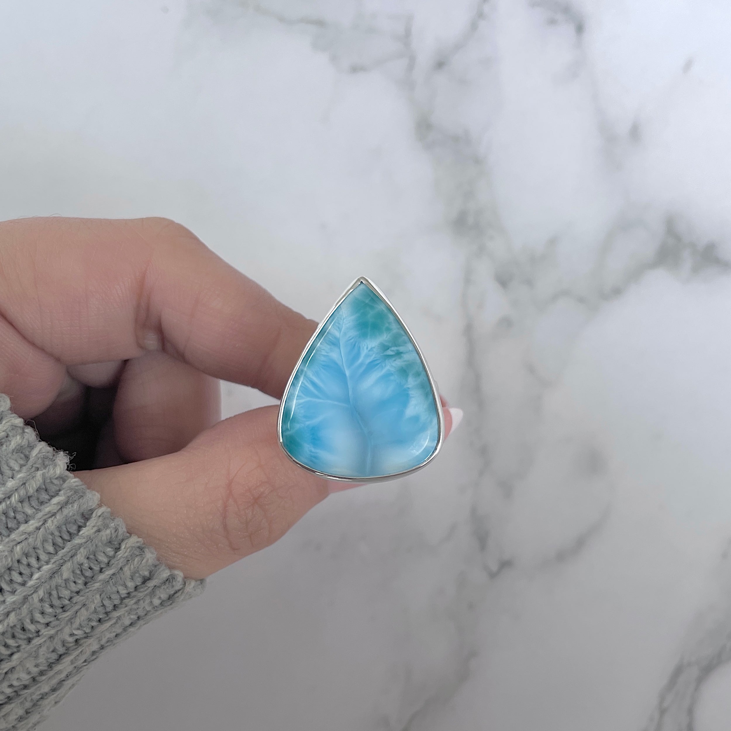 Larimar Adjustable Ring-(LAR-R-1205.)