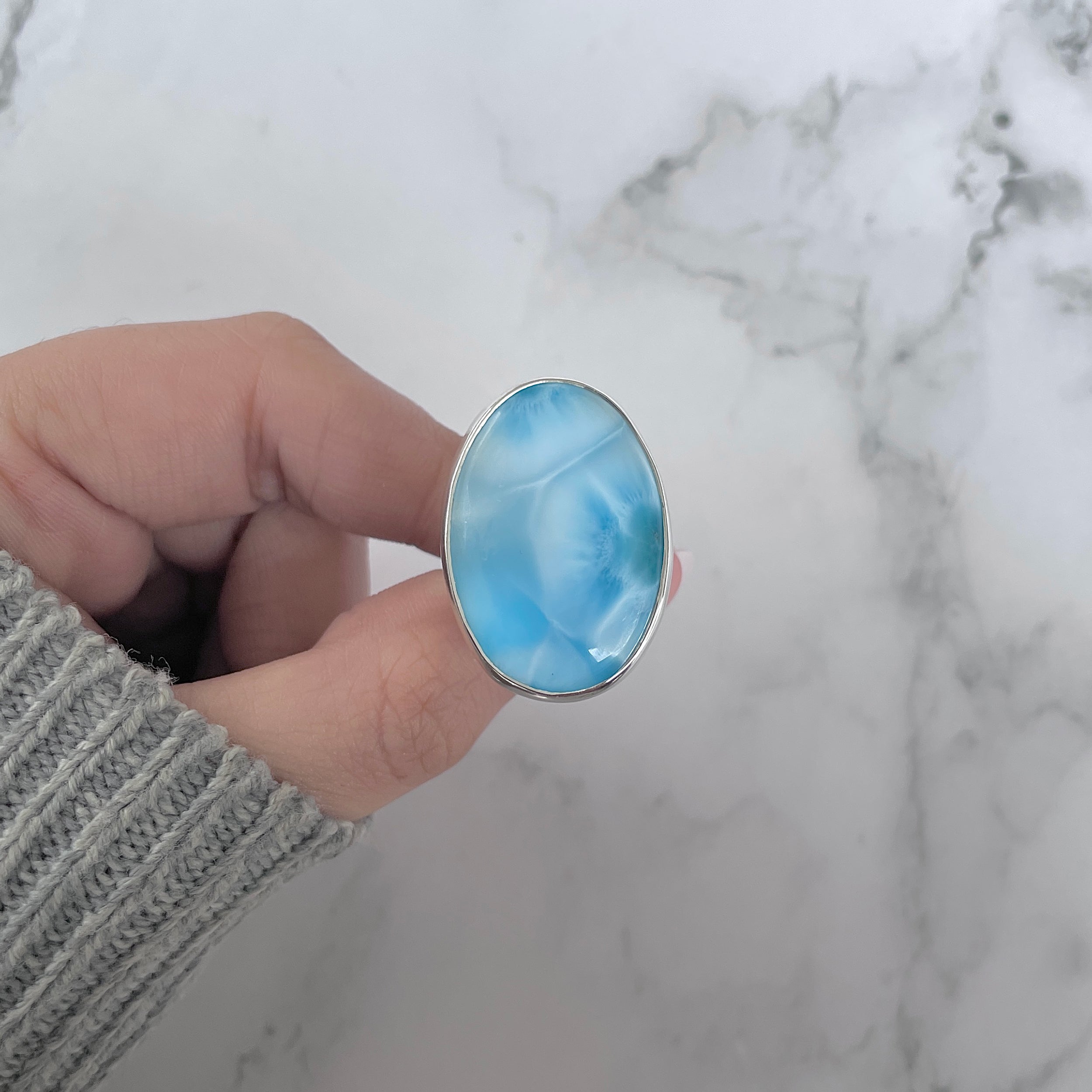 Larimar Adjustable Ring-(LAR-R-1206.)