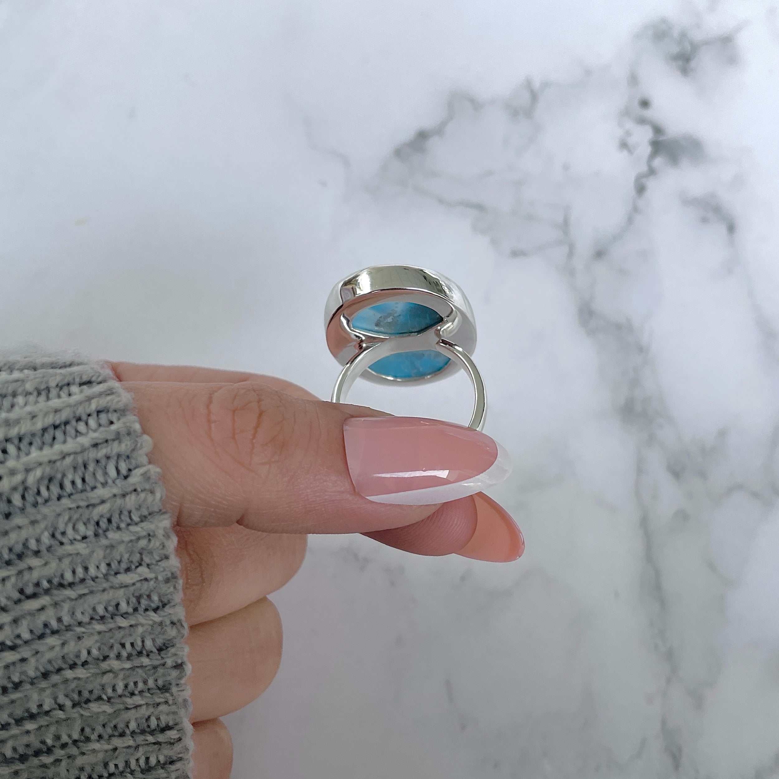 Larimar Adjustable Ring-(LAR-R-1206.)