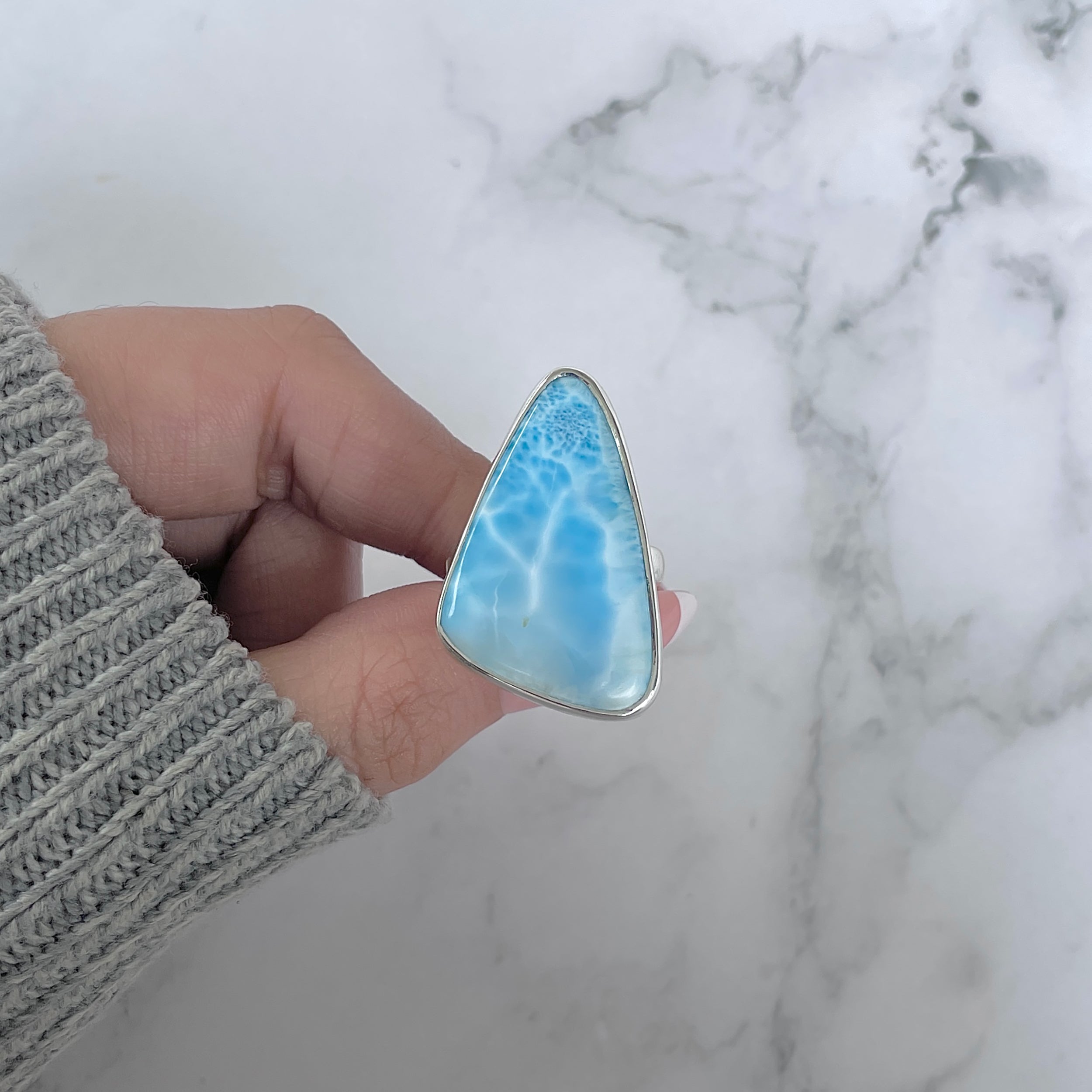 Larimar Adjustable Ring-(LAR-R-1207.)