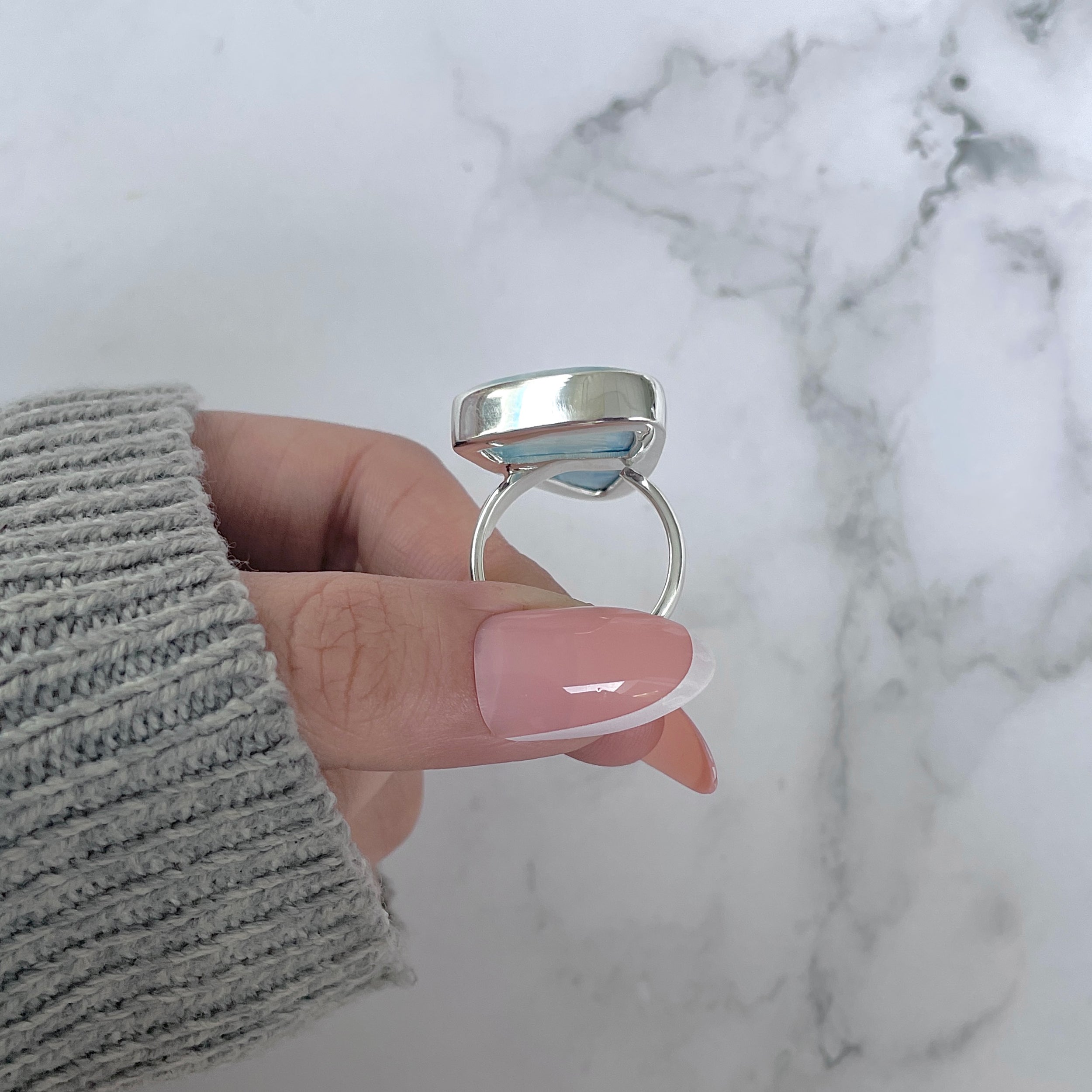 Larimar Adjustable Ring-(LAR-R-1207.)