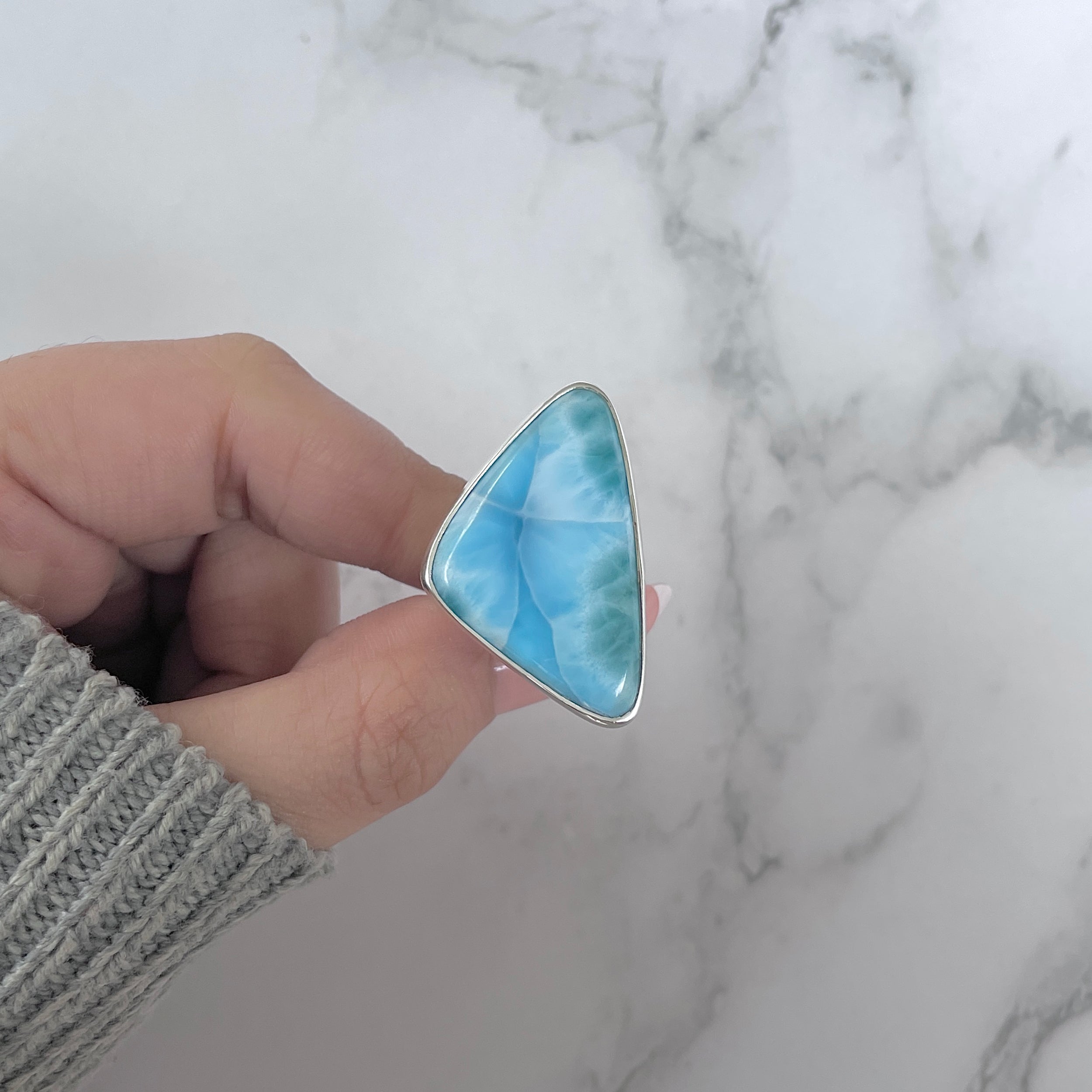 Larimar Adjustable Ring-(LAR-R-1209.)