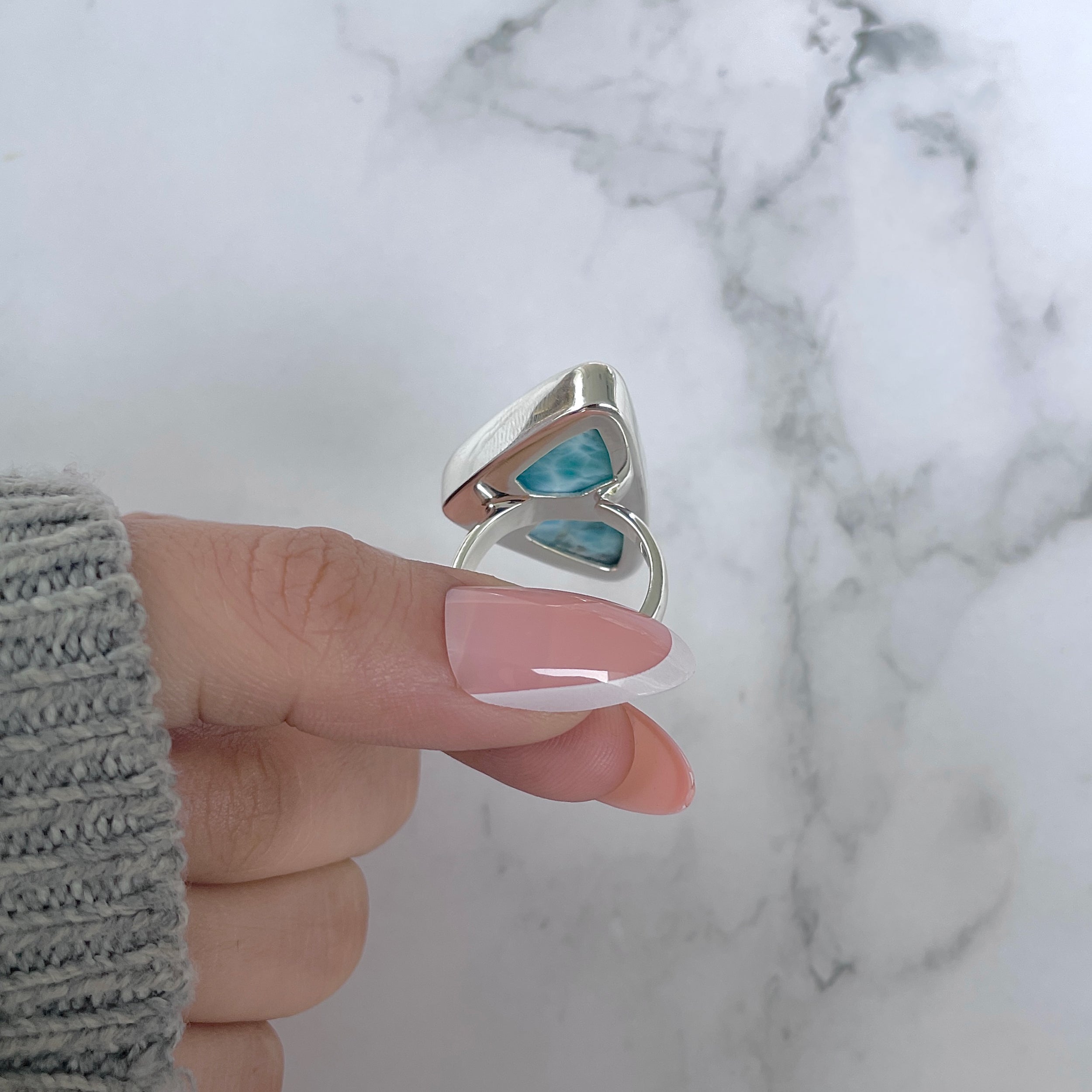 Larimar Adjustable Ring-(LAR-R-1209.)