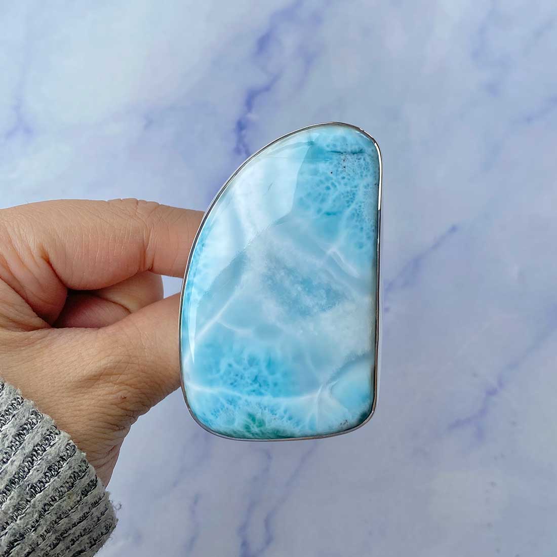 Larimar Adjustable Ring-(LAR-R-121.)