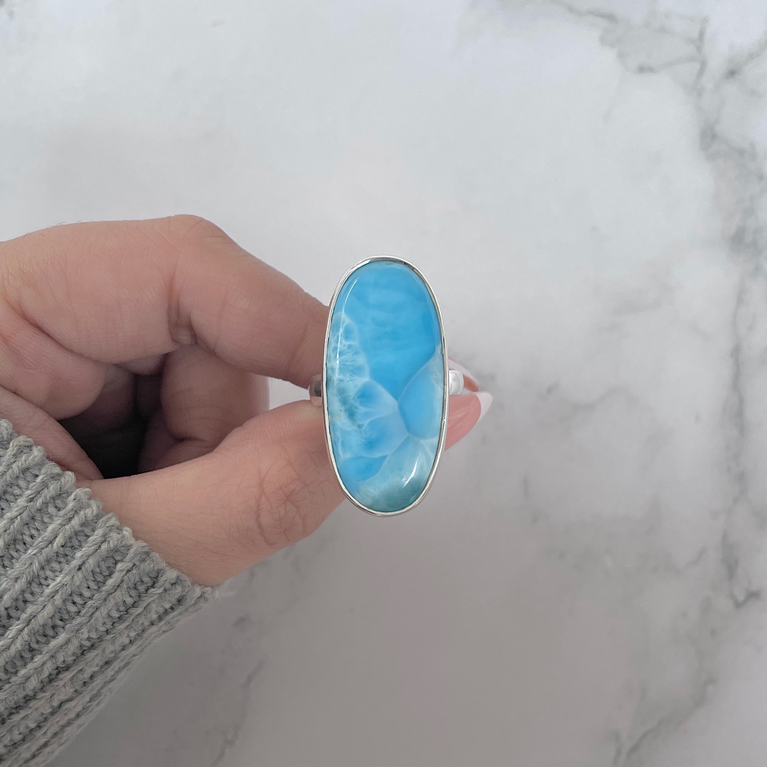 Larimar Adjustable Ring-(LAR-R-1211.)