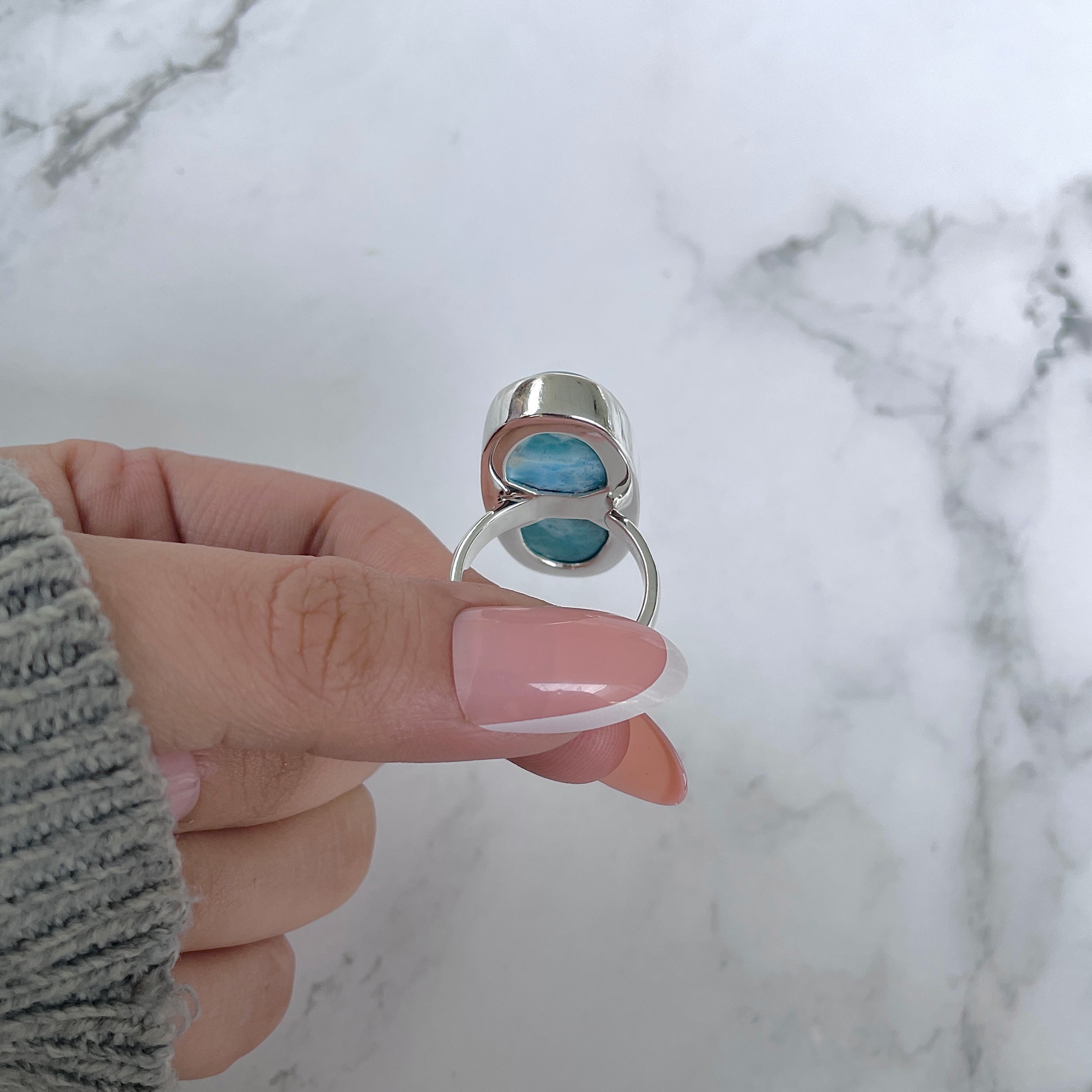 Larimar Adjustable Ring-(LAR-R-1211.)