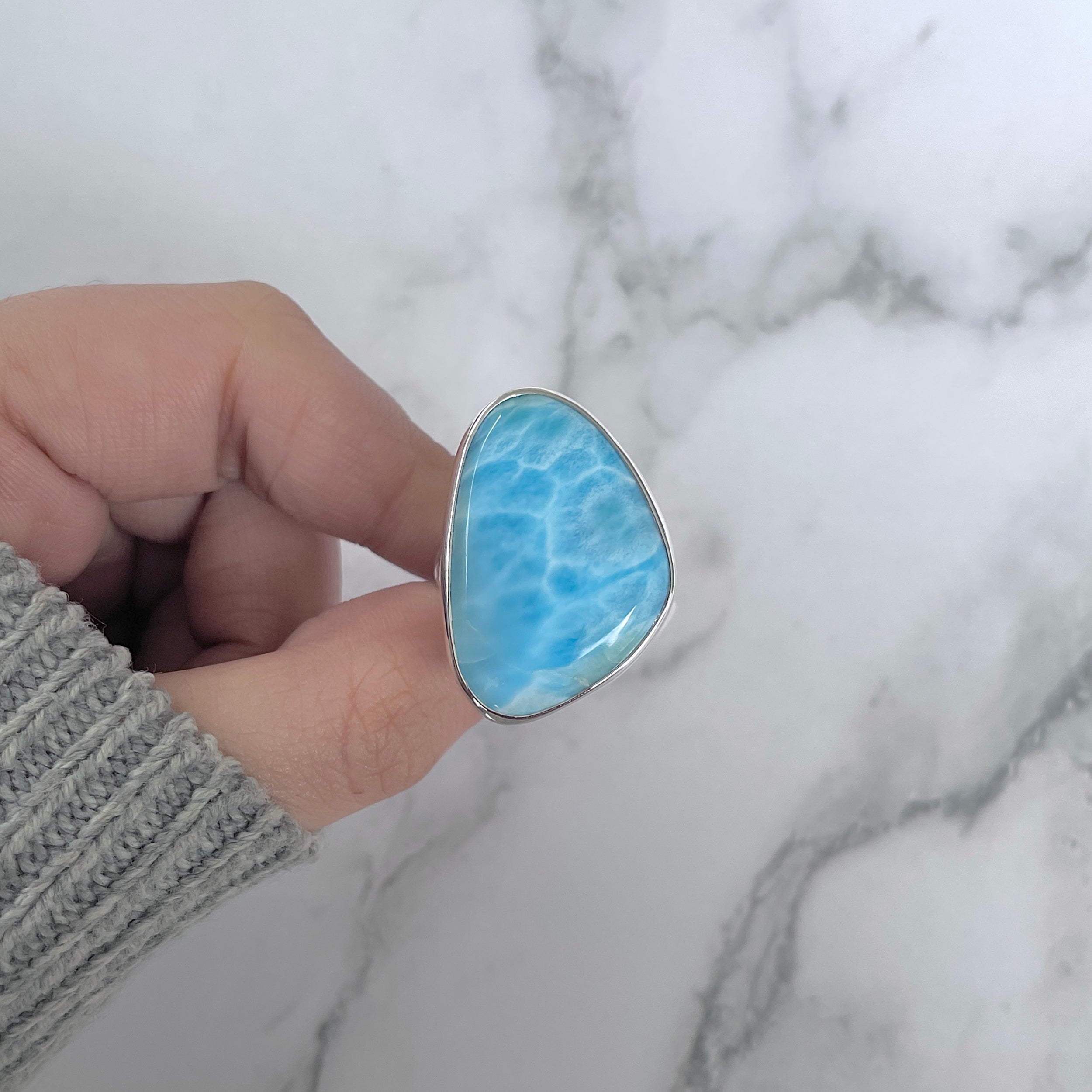 Larimar Adjustable Ring-(LAR-R-1212.)