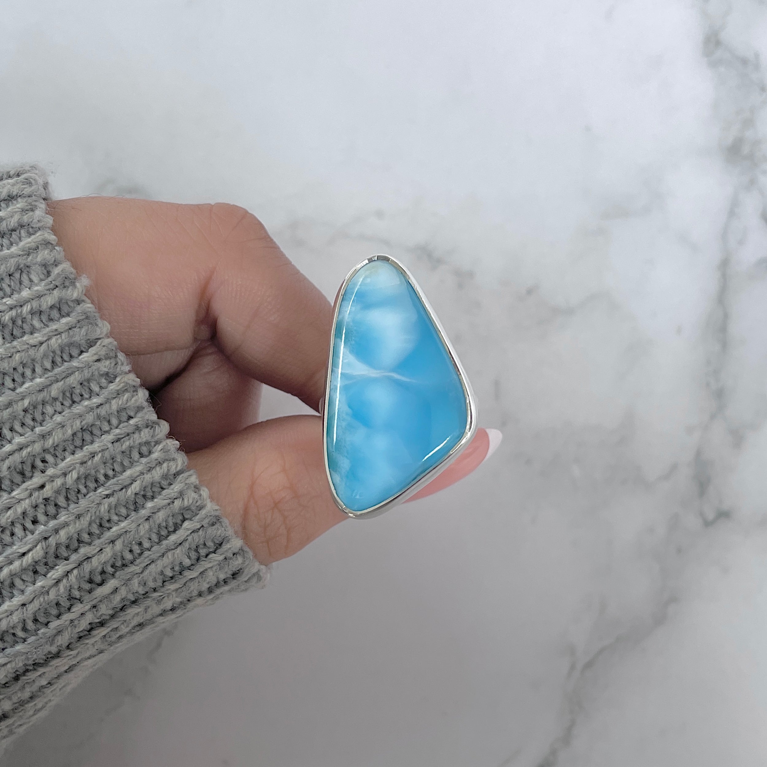 Larimar Adjustable Ring-(LAR-R-1213.)