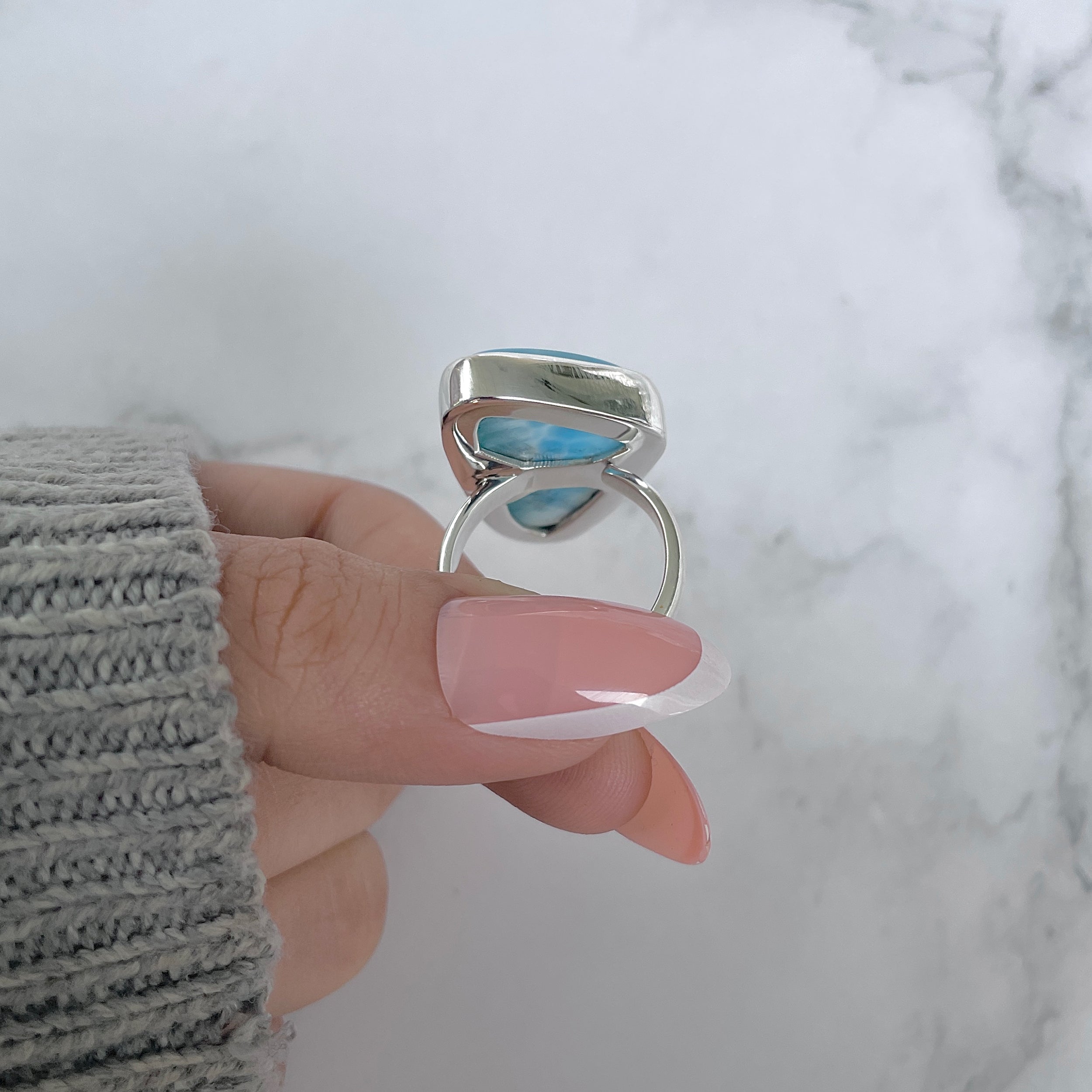 Larimar Adjustable Ring-(LAR-R-1213.)