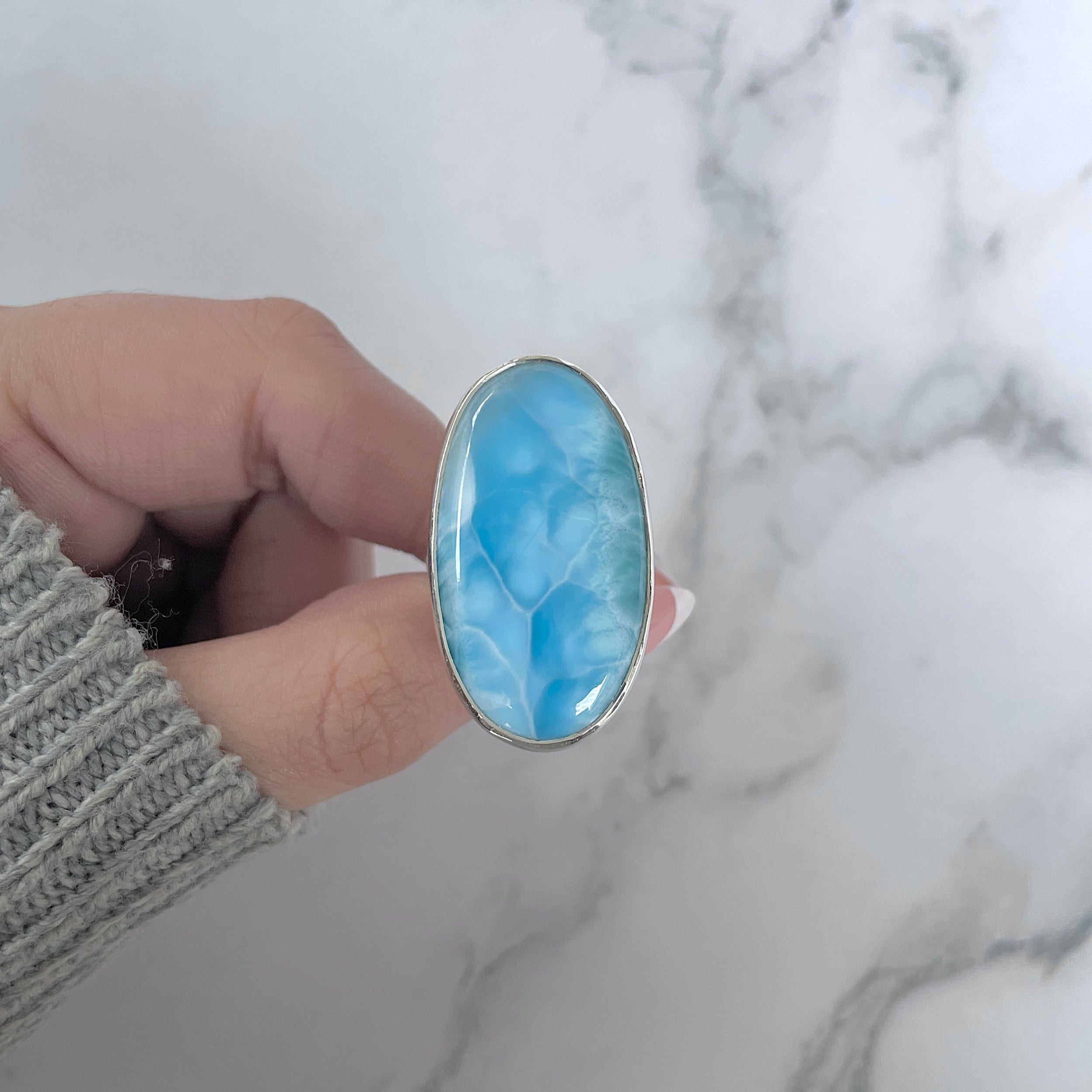 Larimar Adjustable Ring-(LAR-R-1214.)