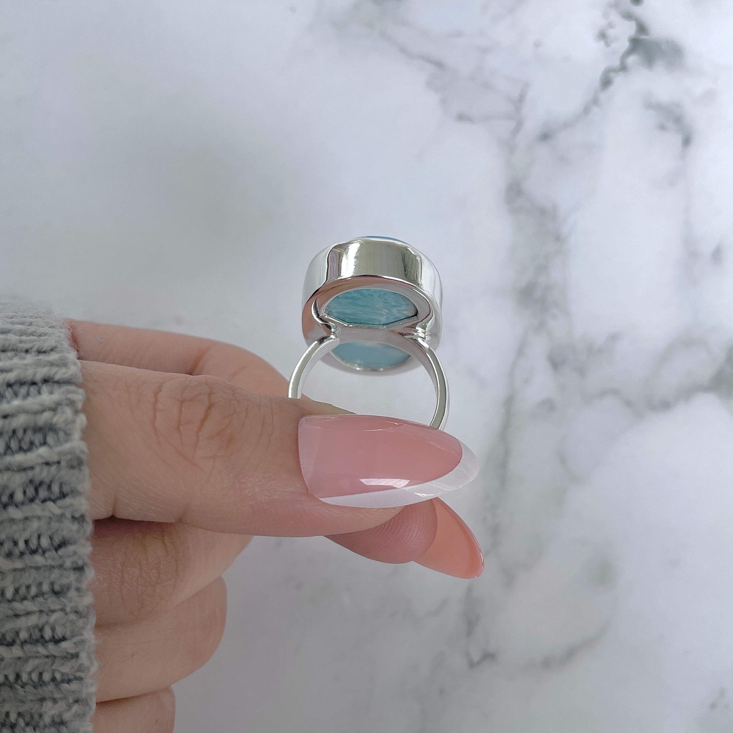 Larimar Adjustable Ring-(LAR-R-1214.)